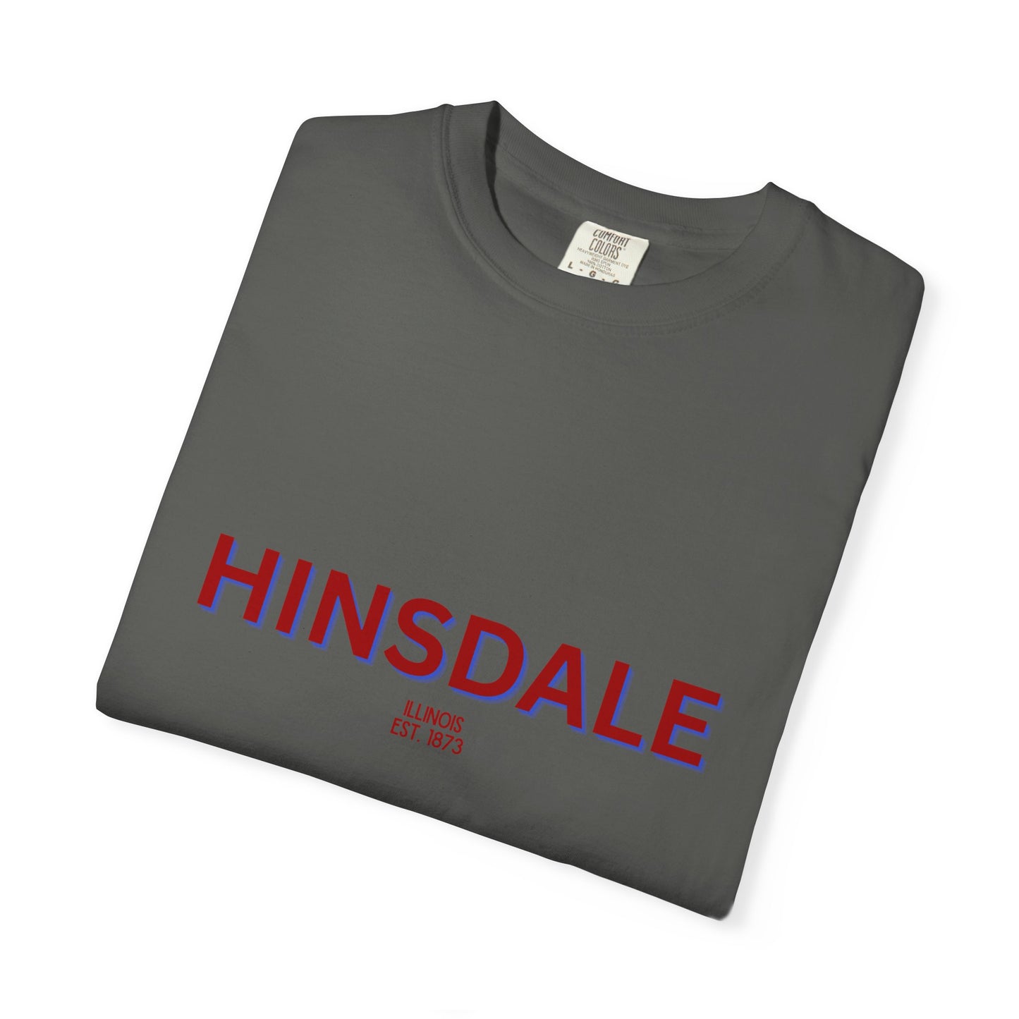 Hinsdale Garment-Dyed Unisex T-Shirt, Casual Tee, Vintage Style Shirt, Everyday Wear, Birthday Gift, Unique Apparel