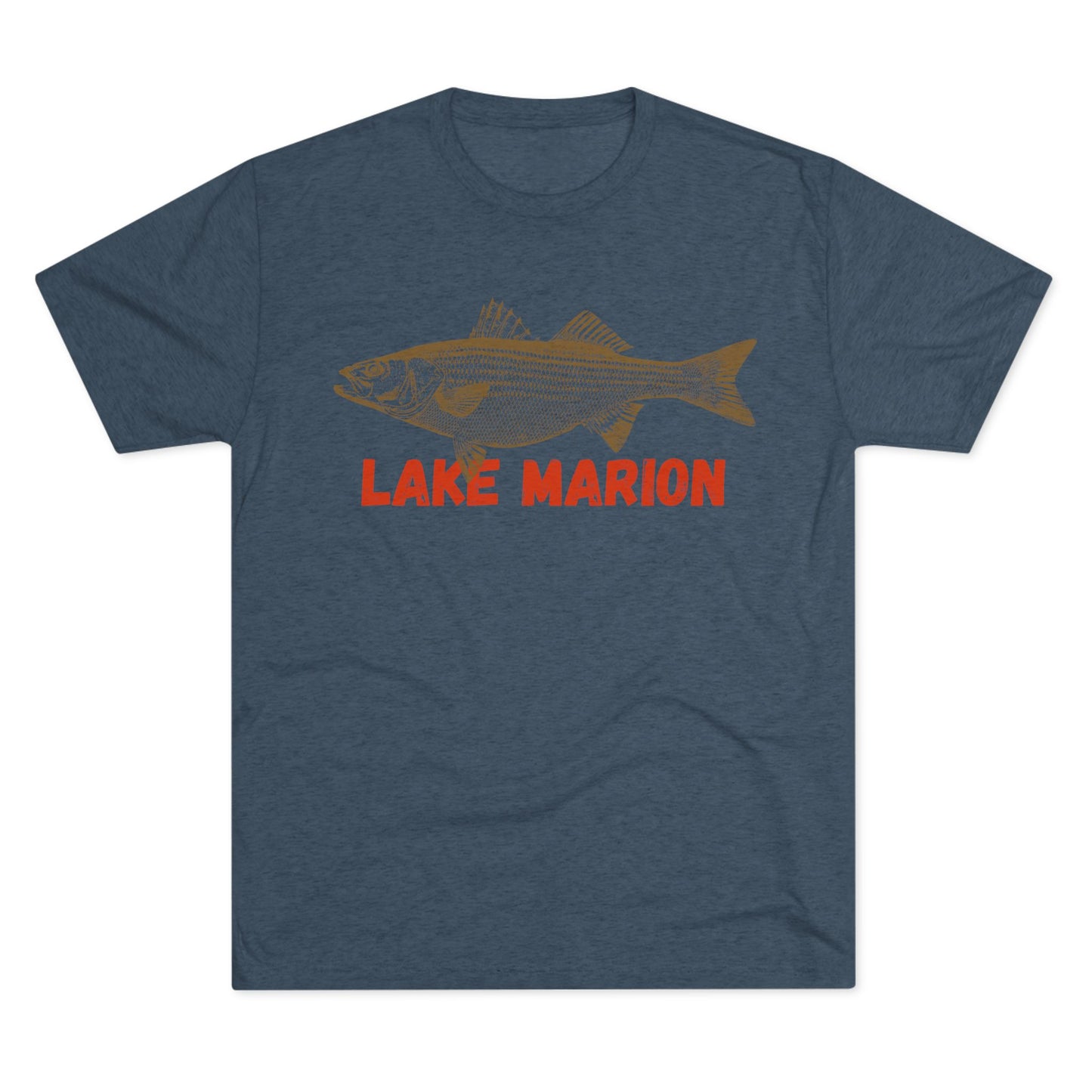 Lake Marion Fishing Tee, Unisex Crew Neck Shirt, Summer Lake Apparel, Gift for Fishermen, Outdoor Adventure T-Shirt, Lake House Style
