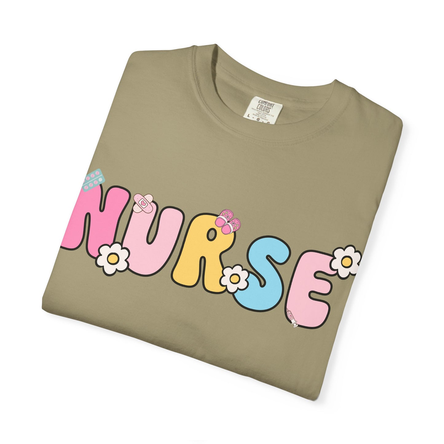 Playful Nurse T-Shirt - Fun Gift for Healthcare Workers, Floral Design, Birthday Present, Nurse Appreciation Week, Casual Wear