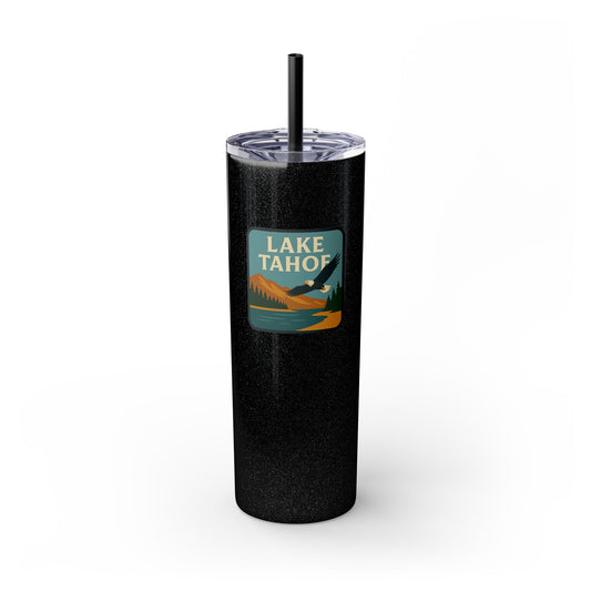 Lake Tahoe Skinny Tumbler - 20oz Travel Mug, Eco-Friendly Drinkware for Adventurers, Ideal for Camping, Picnics, and Daily Hydration