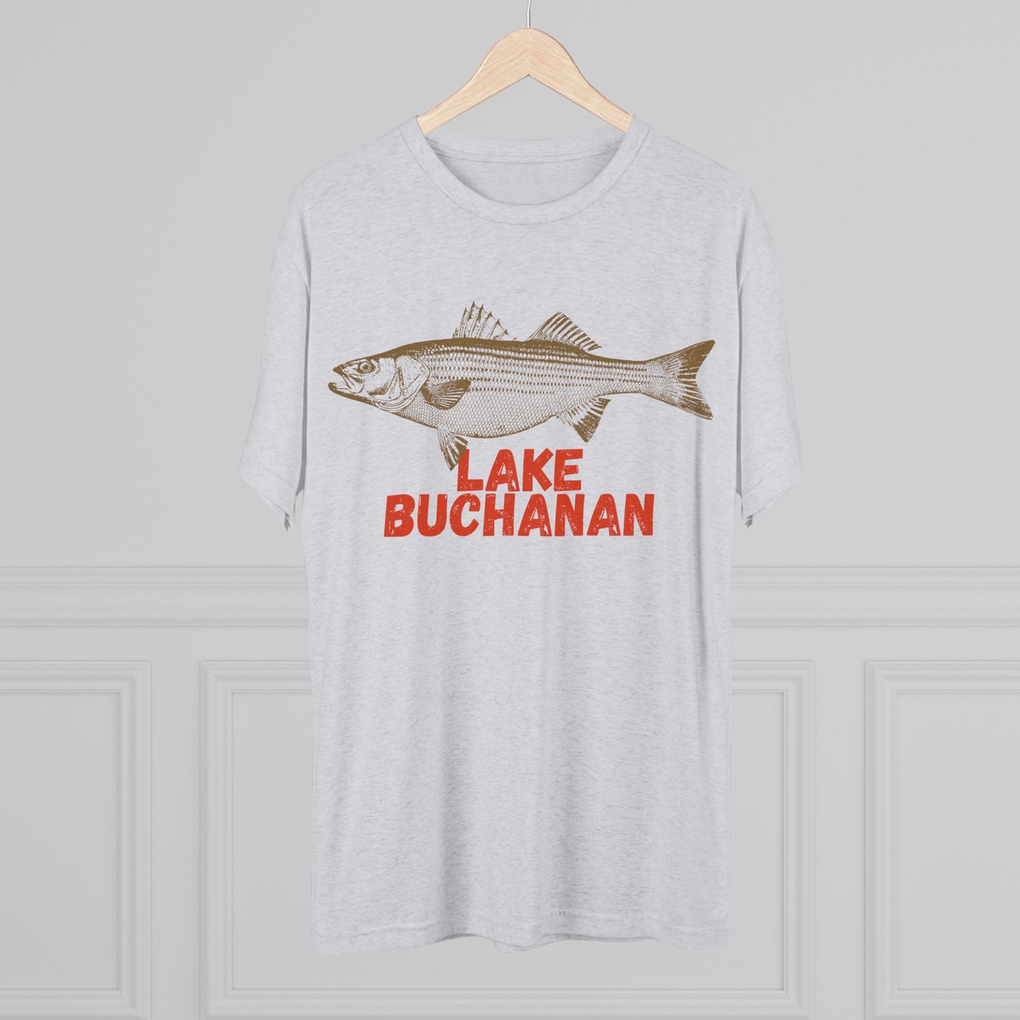 Lake Buchanan Fishing Tee, Unisex Crew Neck Shirt, Summer Lake Apparel, Gift for Fishermen, Outdoor Adventure T-Shirt, Lake House Style