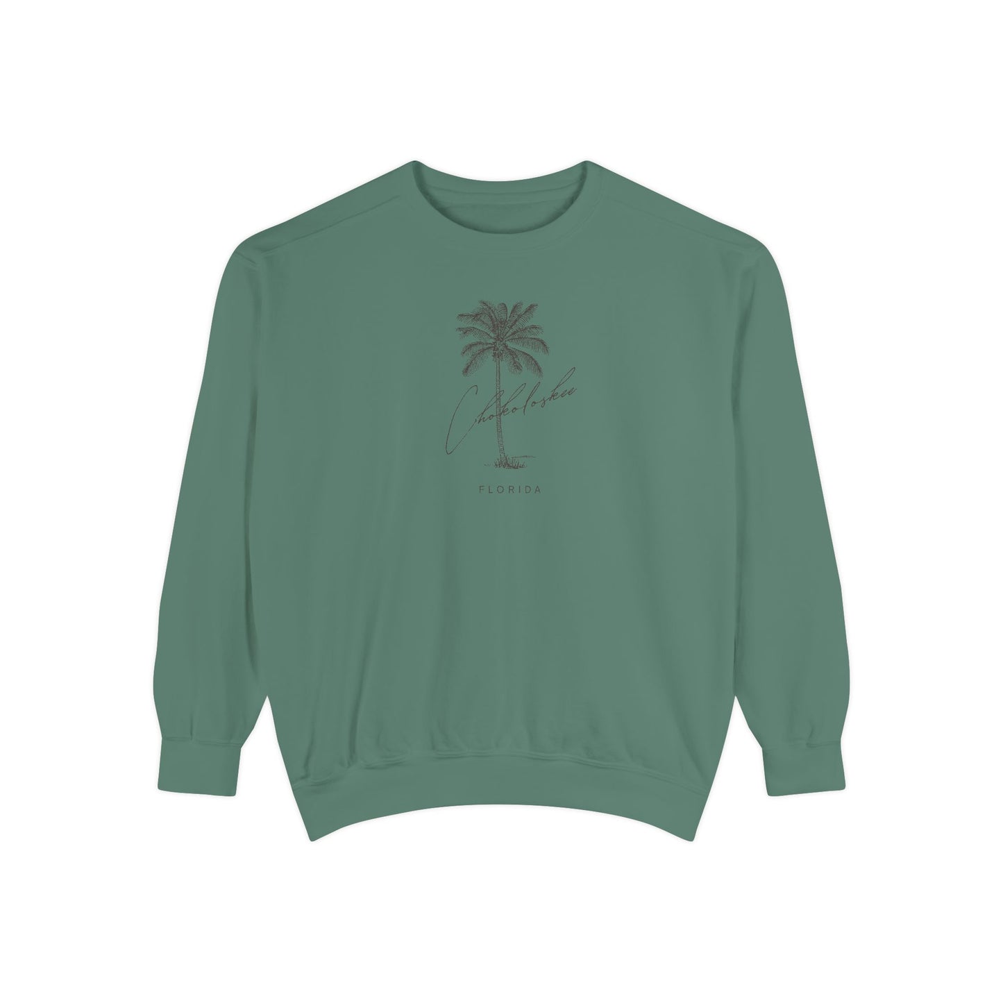 Chokoloskee Chill Vibes Sweatshirt - Unisex Garment-Dyed Style, Perfect for Lounging