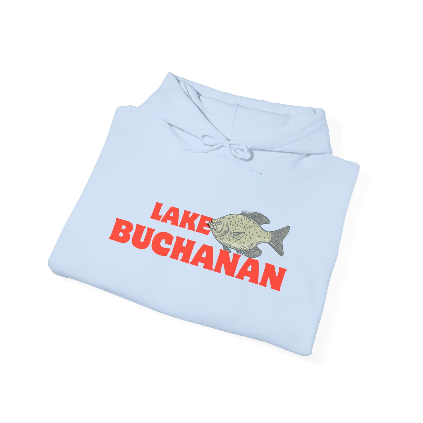 Lake Buchanan Fishing Hoodie, Unisex Comfortable Sweatshirt, Relaxed Fit for Outdoor Enthusiasts, Gift for Fishermen, Casual Lake Apparel
