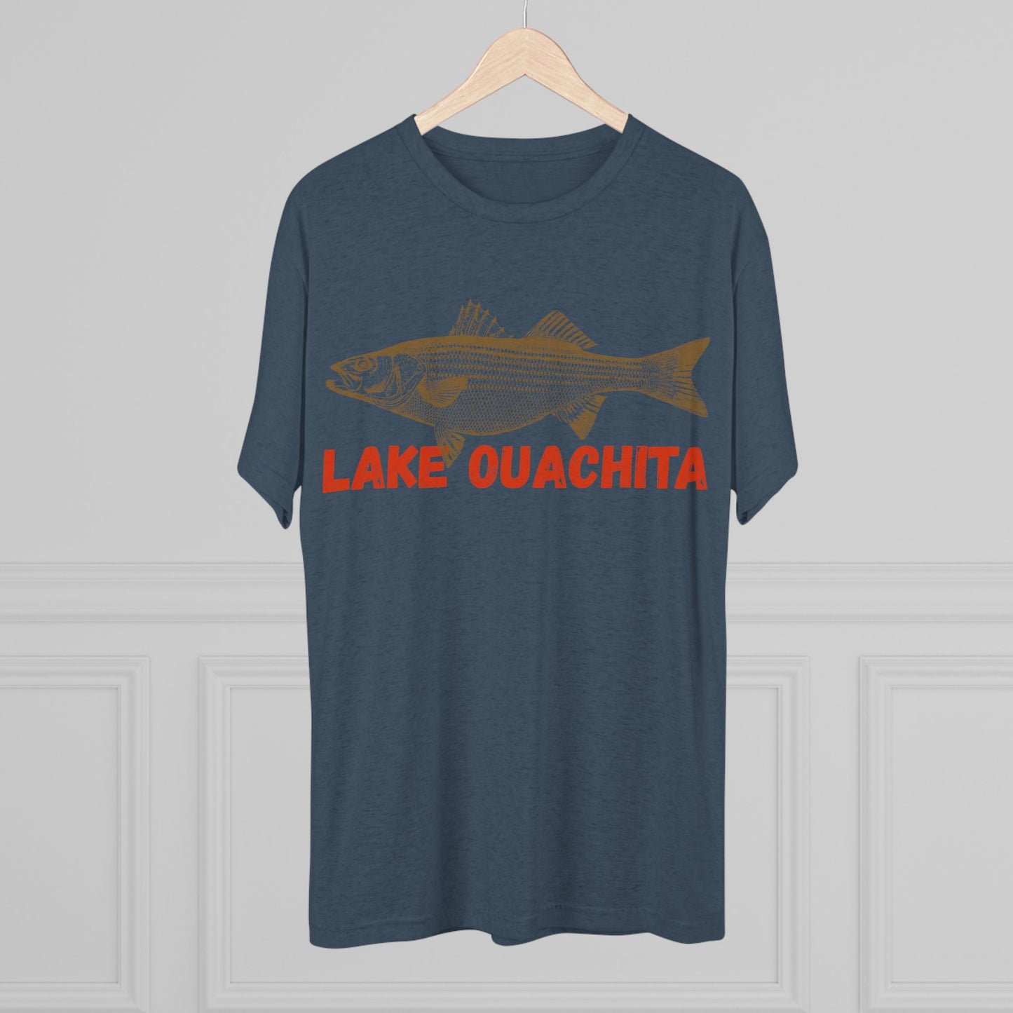 Lake Ouachita Fishing Tee, Unisex Crew Neck Shirt, Summer Lake Apparel, Gift for Fishermen, Outdoor Adventure T-Shirt, Lake House Style
