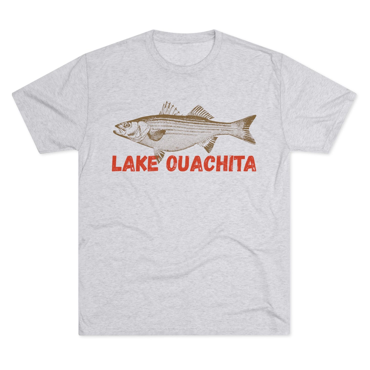 Lake Ouachita Fishing Tee, Unisex Crew Neck Shirt, Summer Lake Apparel, Gift for Fishermen, Outdoor Adventure T-Shirt, Lake House Style