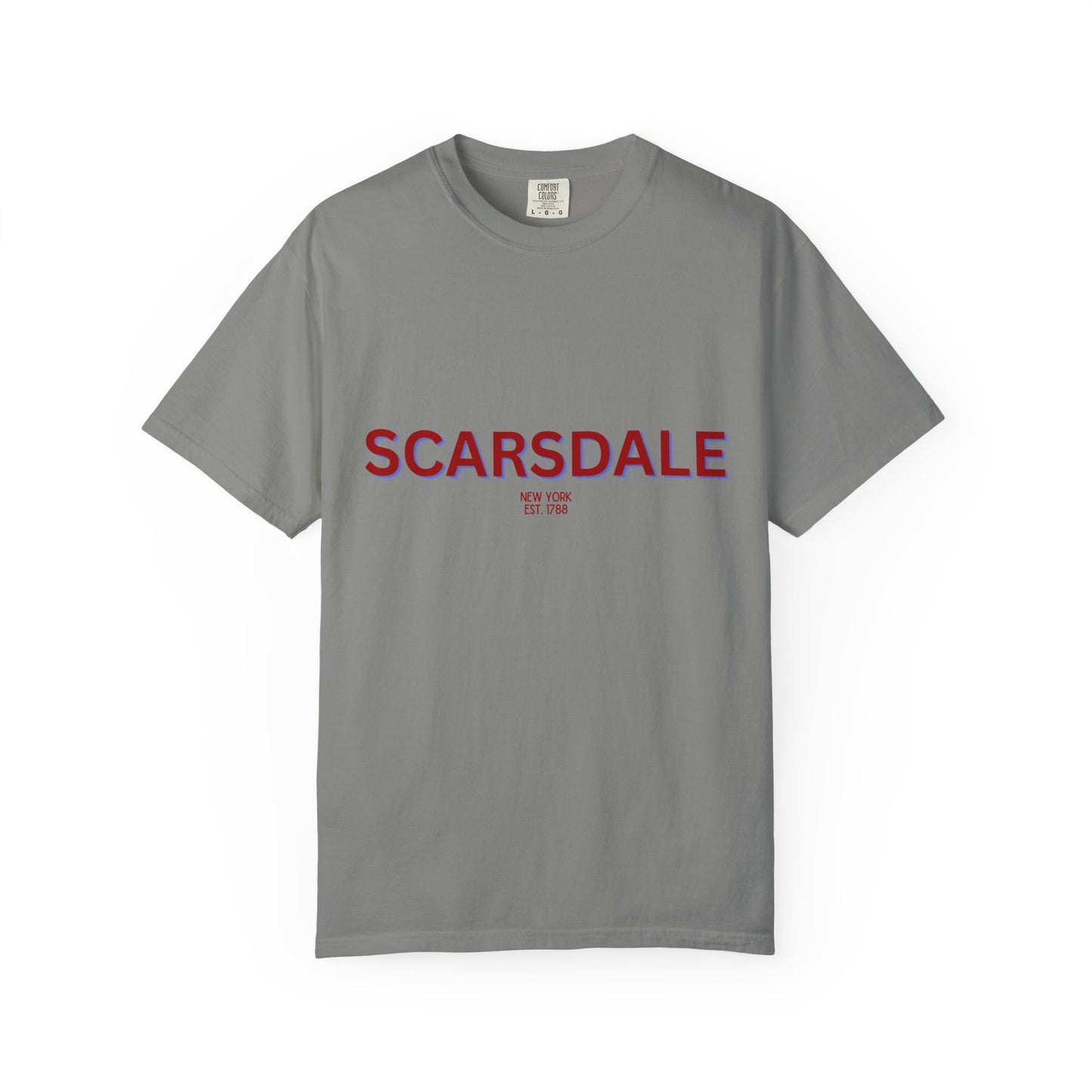 Scarsdale Garment-Dyed Unisex T-Shirt, Casual Tee, Vintage Style Shirt, Everyday Wear, Birthday Gift, Unique Apparel