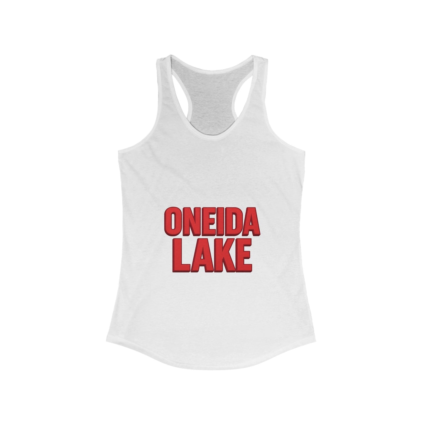 Oneida Lake Women's Racerback Tank, Summer Top, Beachwear, Travel Tee, Outdoor Workouts, Casual Fashion