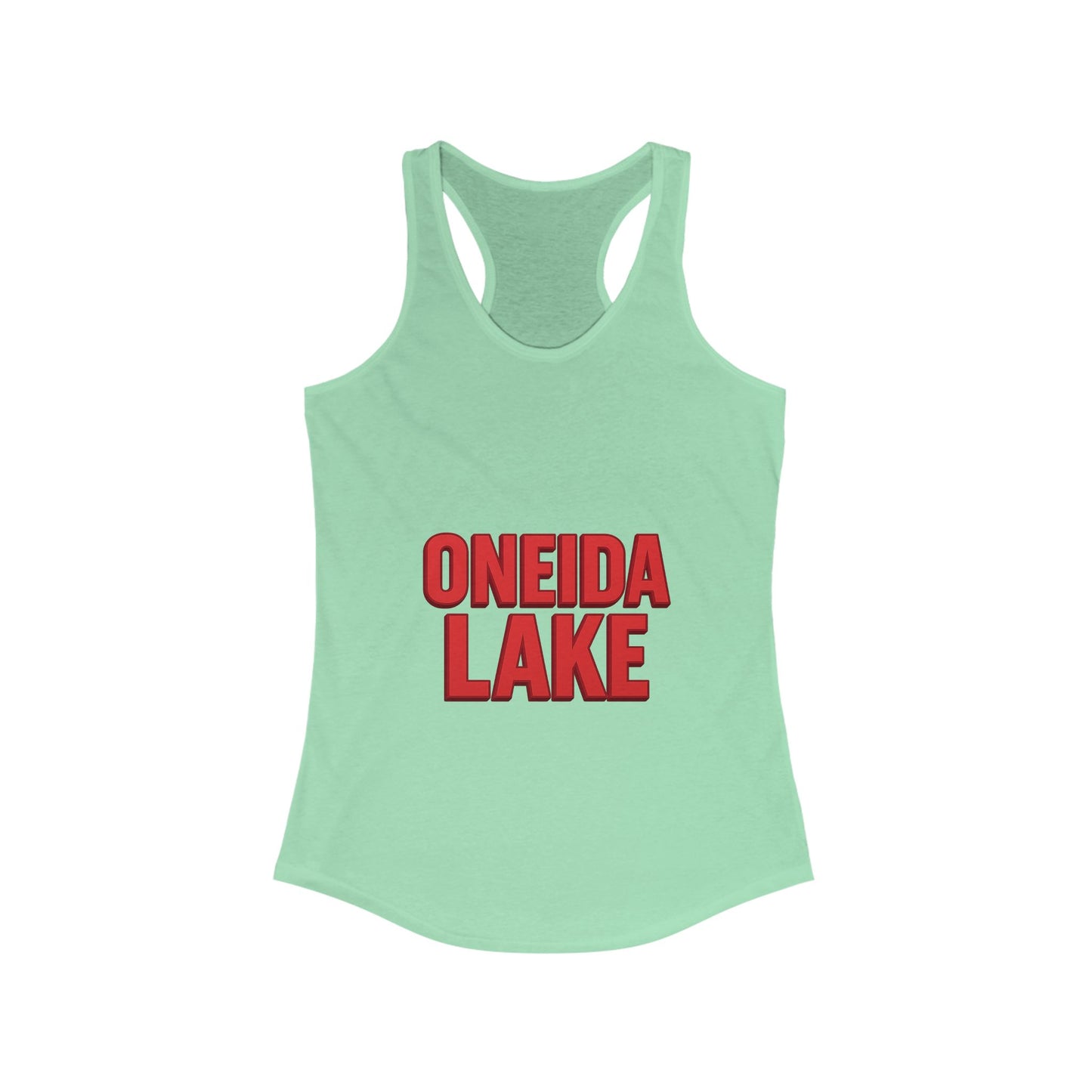 Oneida Lake Women's Racerback Tank, Summer Top, Beachwear, Travel Tee, Outdoor Workouts, Casual Fashion