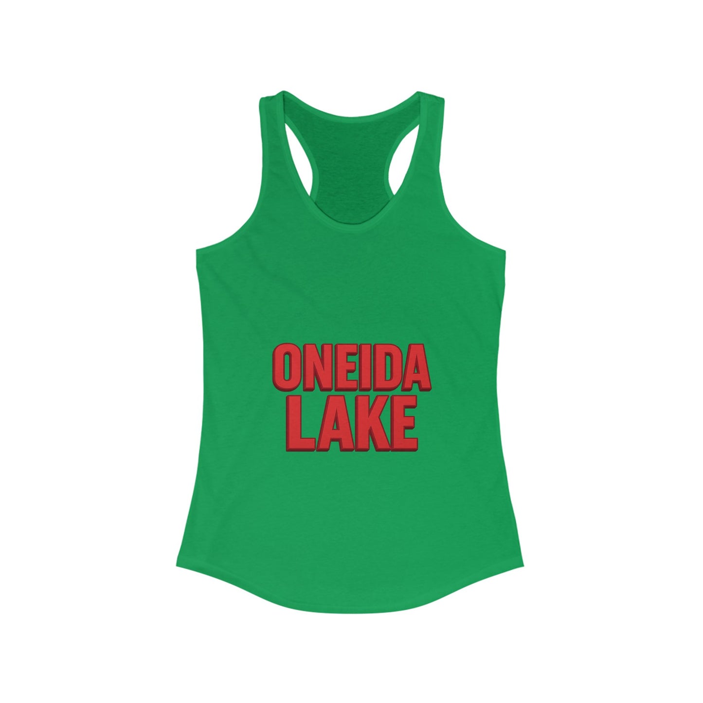 Oneida Lake Women's Racerback Tank, Summer Top, Beachwear, Travel Tee, Outdoor Workouts, Casual Fashion