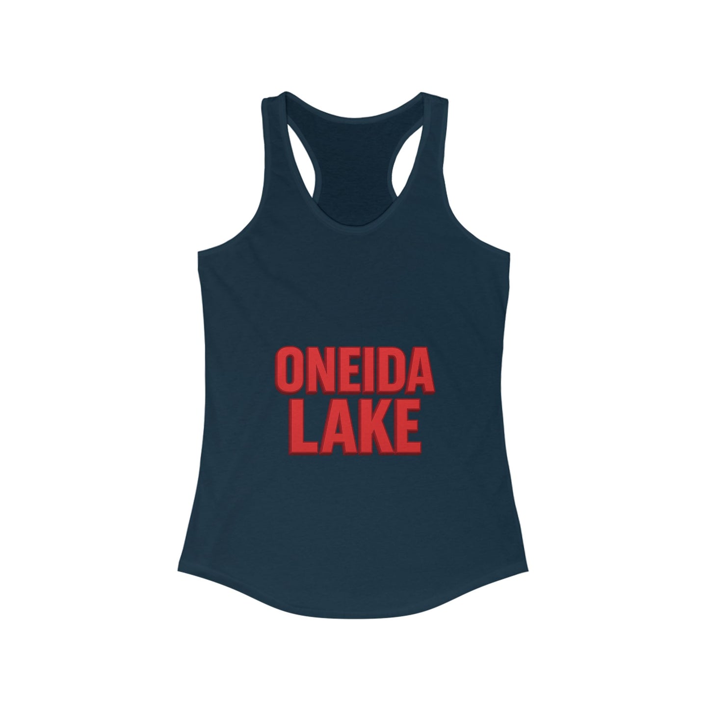 Oneida Lake Women's Racerback Tank, Summer Top, Beachwear, Travel Tee, Outdoor Workouts, Casual Fashion