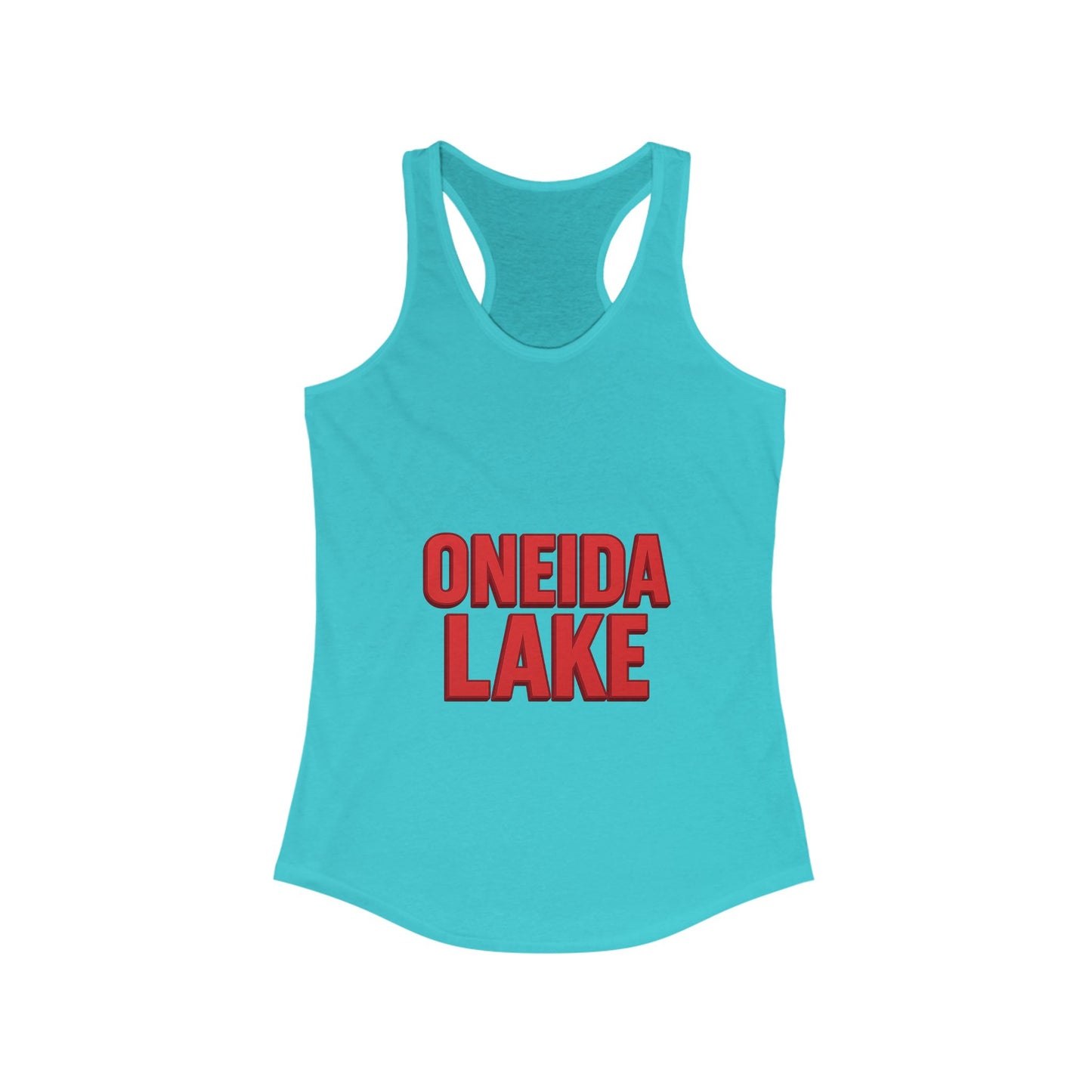 Oneida Lake Women's Racerback Tank, Summer Top, Beachwear, Travel Tee, Outdoor Workouts, Casual Fashion