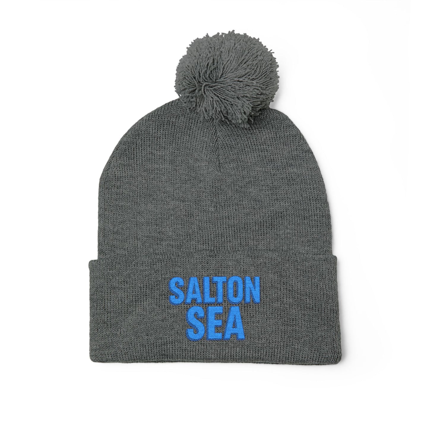 Salton Sea Pom-Pom Knit Cap (Embroidery)