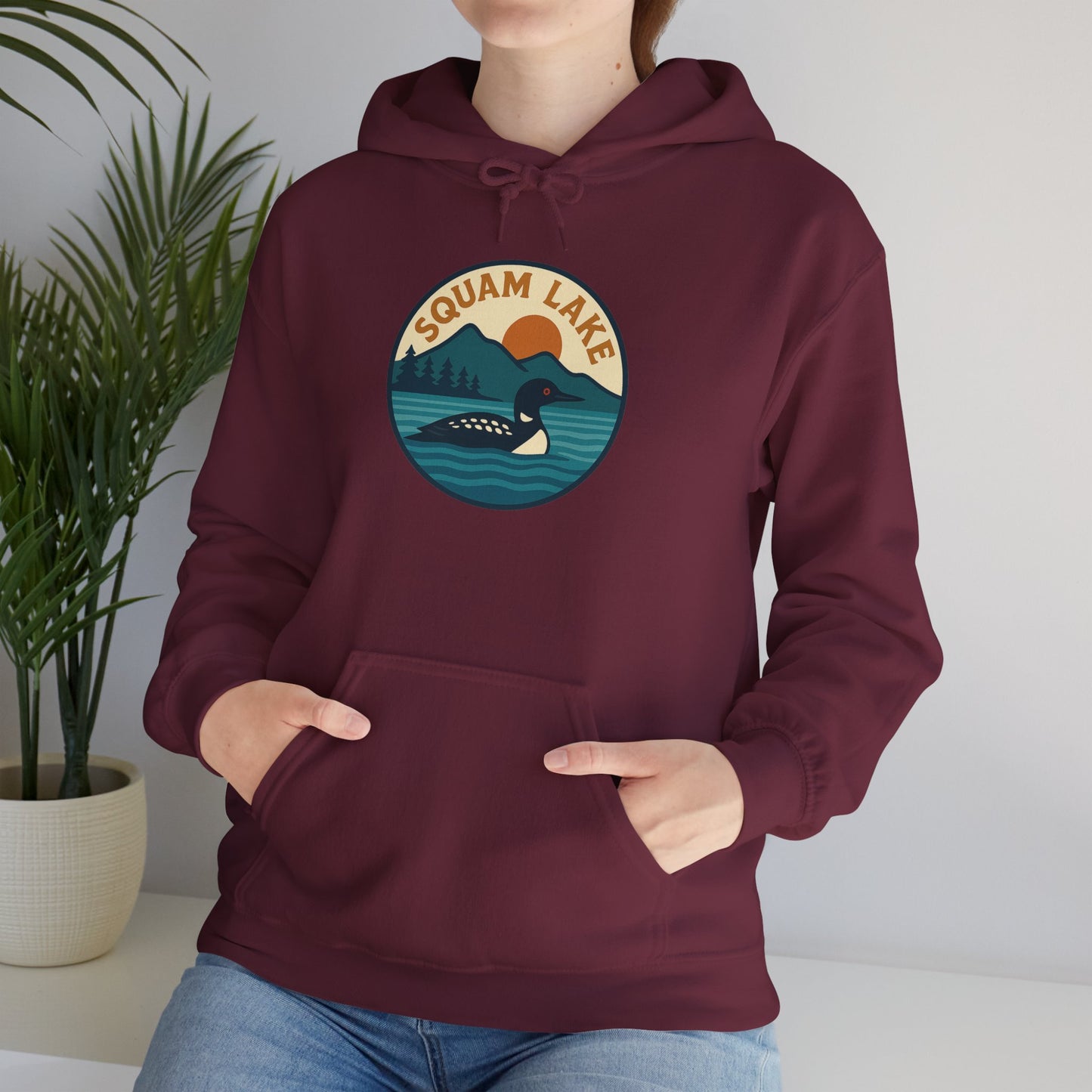 Squam Lake Hoodie, Cozy Casual Wear, Unisex Sweatshirt, Lake Lover Gift, Outdoor Adventure Apparel, Summer Retreat Fashion