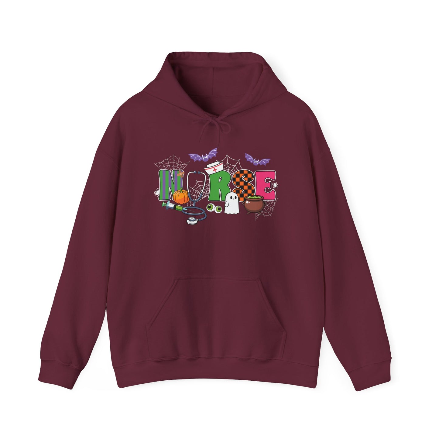 Nurse Whimsical Halloween Hooded Sweatshirt, Fall Fashion, Cozy Sweater Gift, Unisex Hoodie, Halloween Apparel