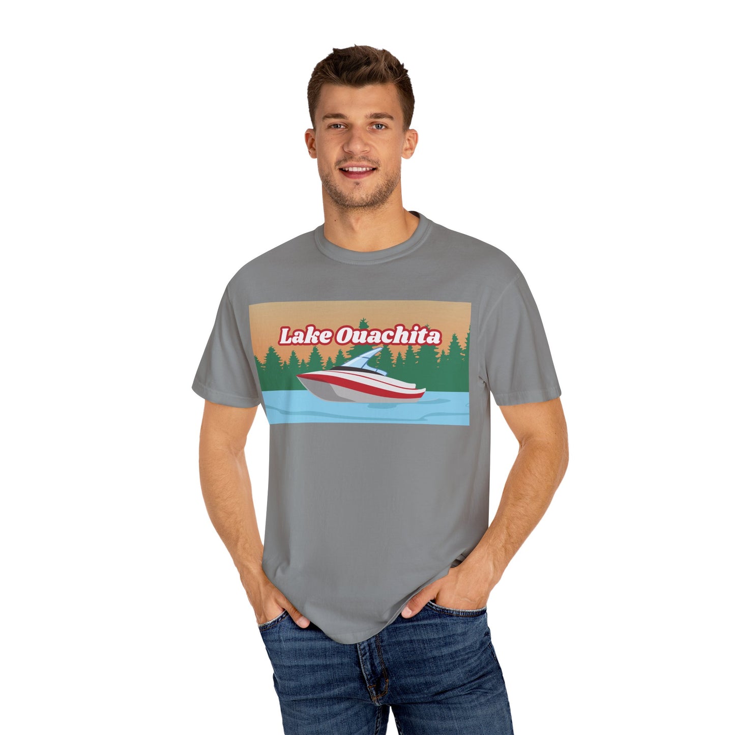 Lake Ouachita Relaxed Unisex T-Shirt, Summer Vibes Tee, Outdoor Adventure Shirt, Lake Life Apparel, Gift for Nature Lovers, Vacation Wear