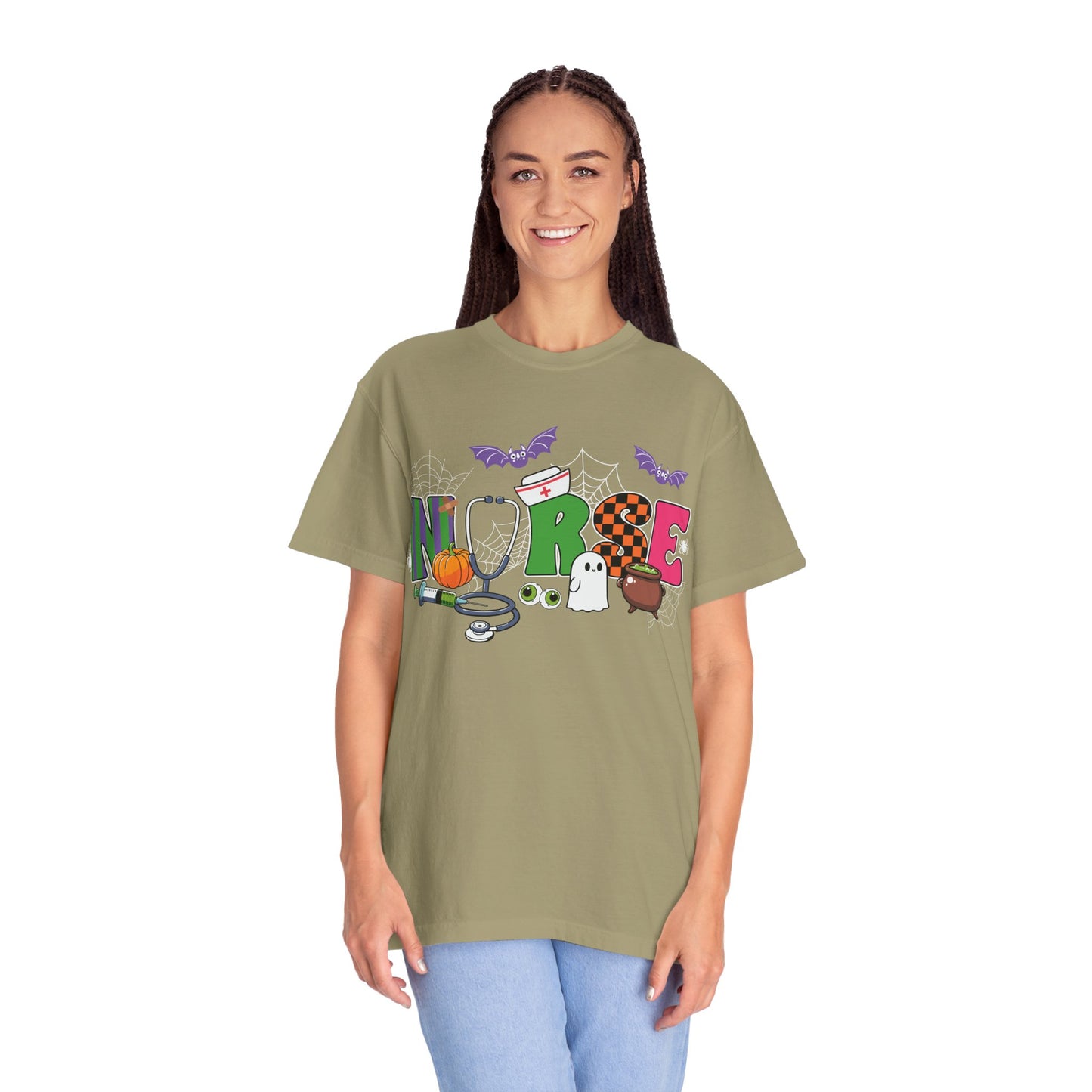 Halloween Nurse T-Shirt, Cute Nurse Shirt, Unisex Halloween Tee, Gift for Nurses, Spooky Nursing Apparel, Funny Healthcare Shirt