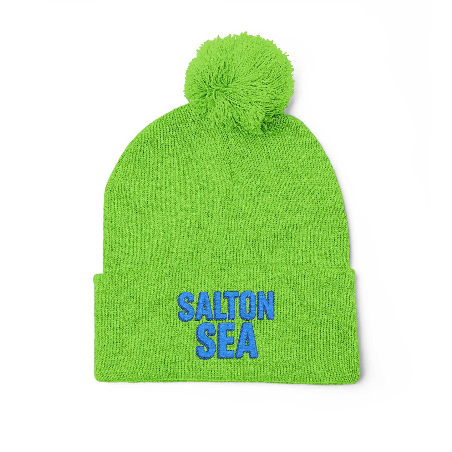 Salton Sea Pom-Pom Knit Cap (Embroidery)