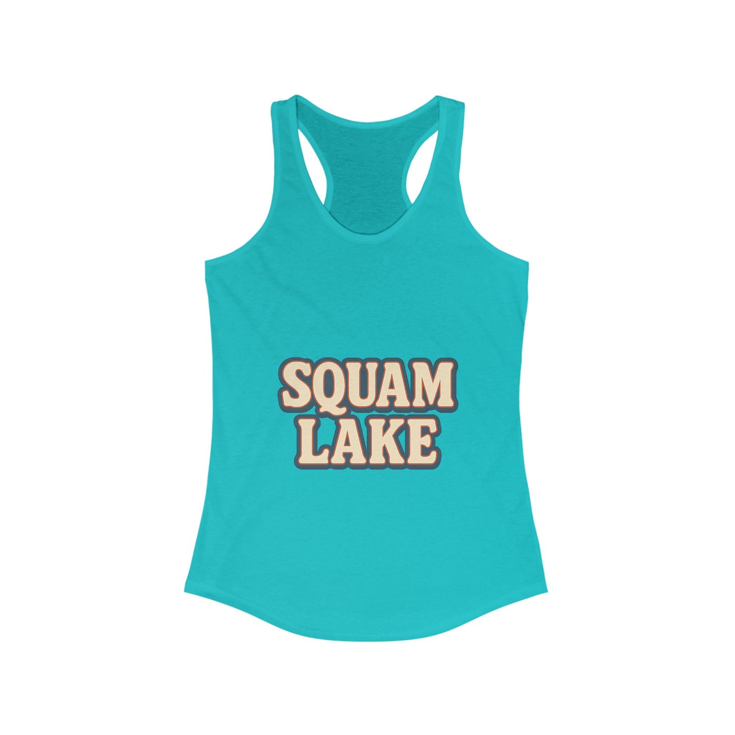 Squam Lake Women's Racerback Tank, Summer Top, Beachwear, Travel Tee, Outdoor Workouts, Casual Fashion