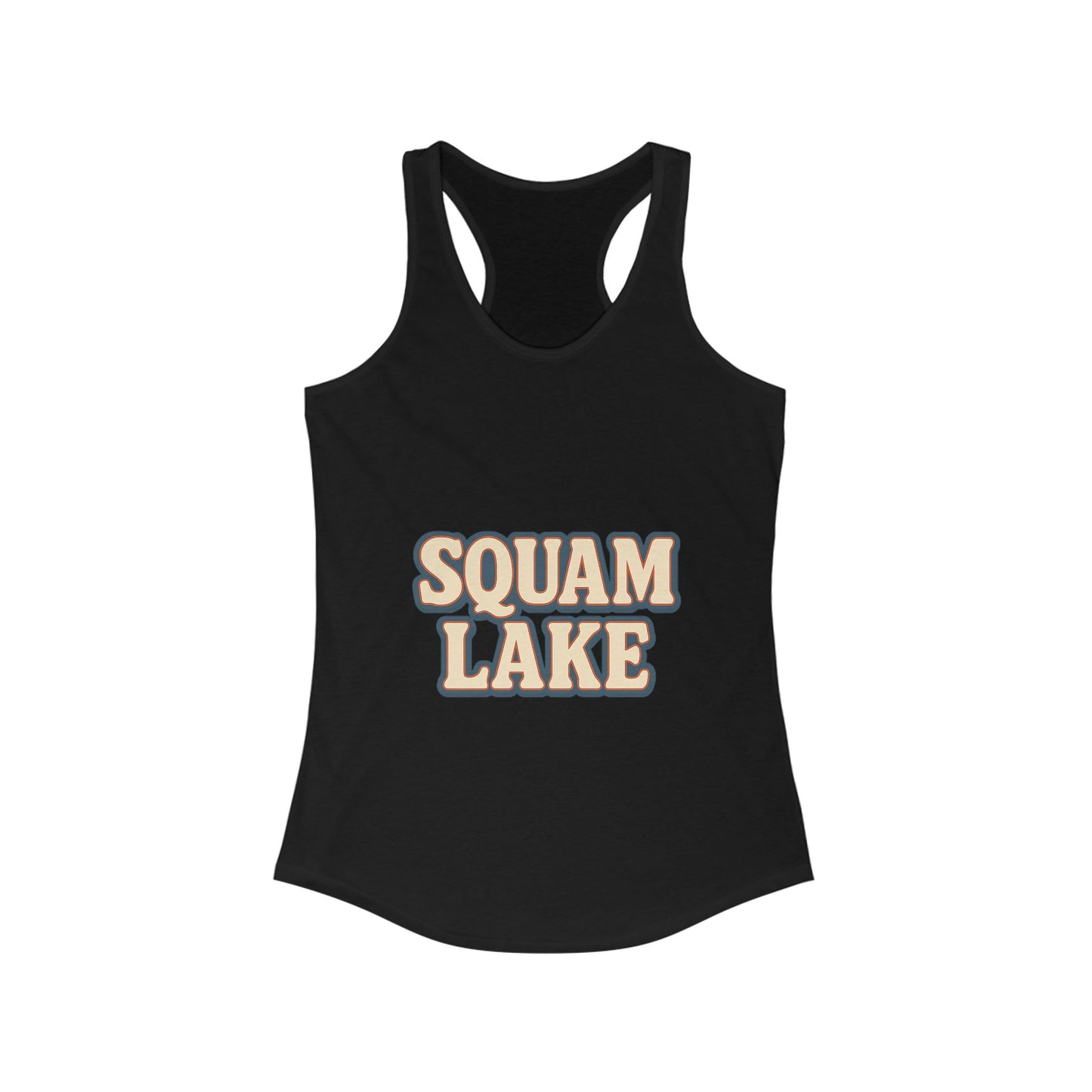 Squam Lake Women's Racerback Tank, Summer Top, Beachwear, Travel Tee, Outdoor Workouts, Casual Fashion