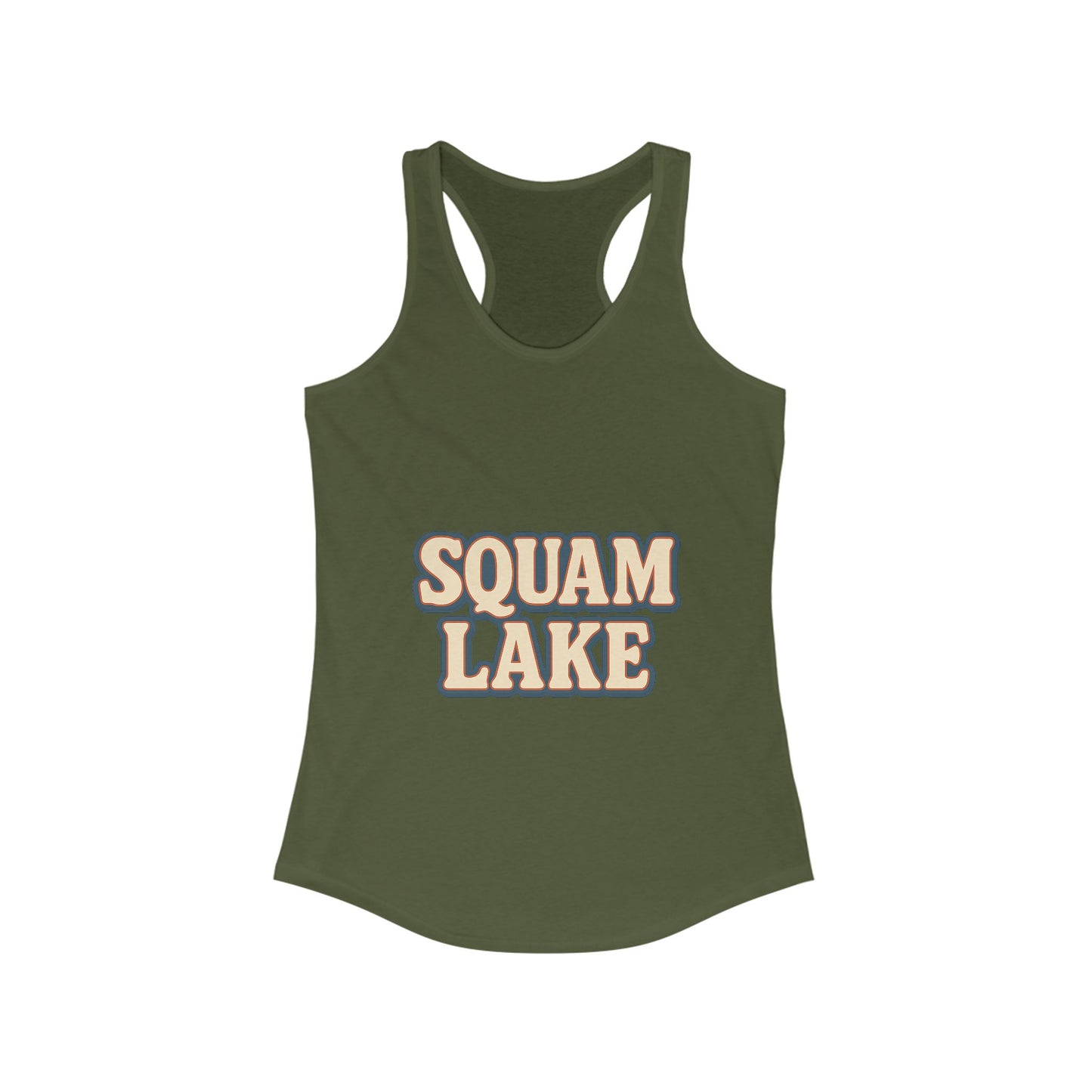 Squam Lake Women's Racerback Tank, Summer Top, Beachwear, Travel Tee, Outdoor Workouts, Casual Fashion