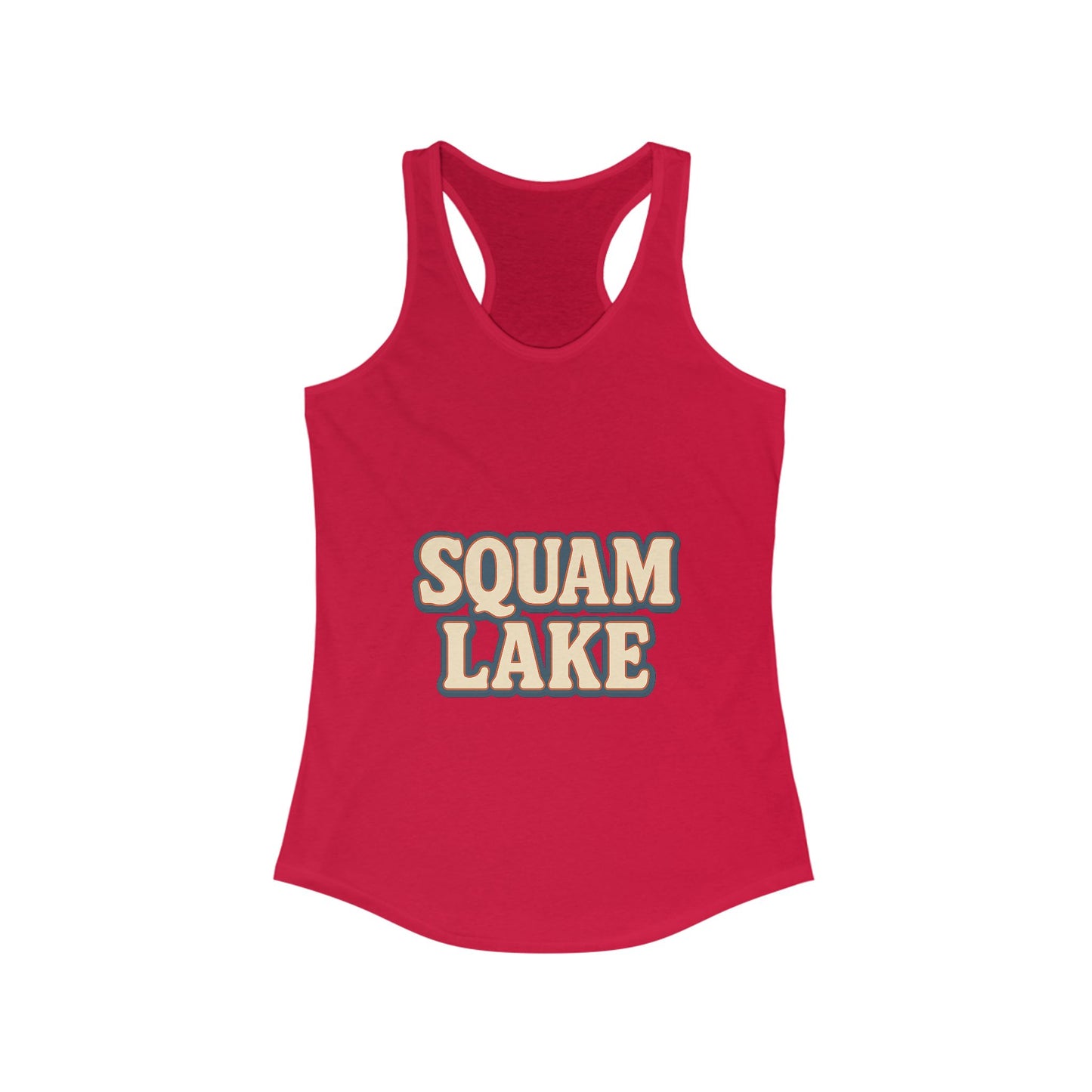 Squam Lake Women's Racerback Tank, Summer Top, Beachwear, Travel Tee, Outdoor Workouts, Casual Fashion