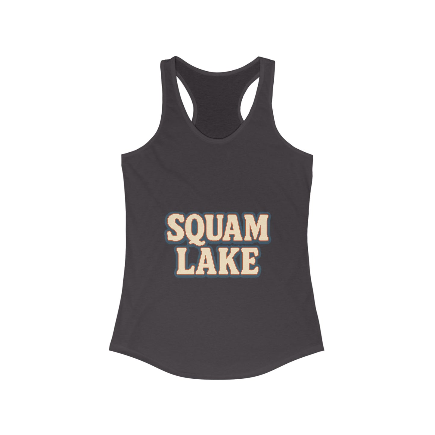 Squam Lake Women's Racerback Tank, Summer Top, Beachwear, Travel Tee, Outdoor Workouts, Casual Fashion