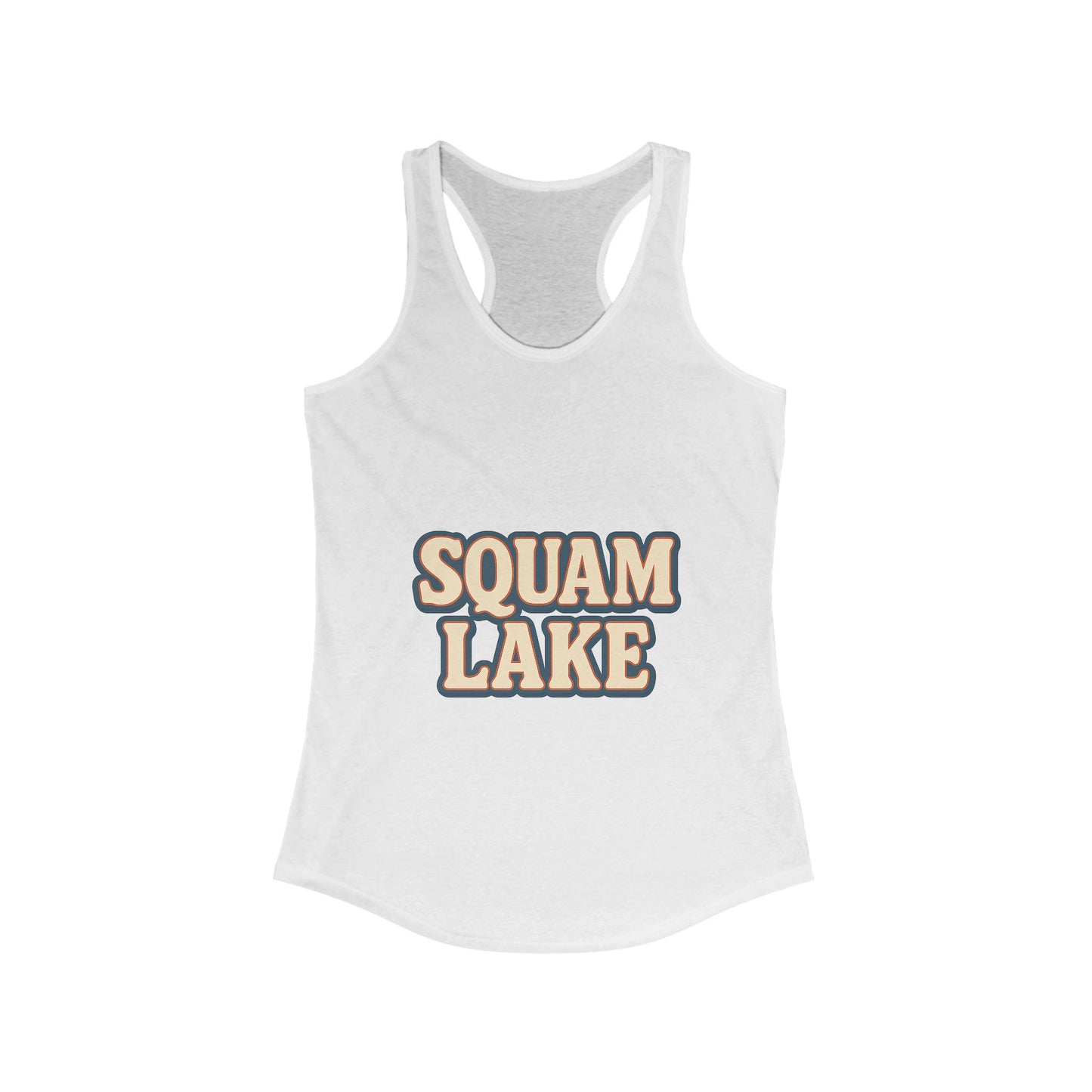 Squam Lake Women's Racerback Tank, Summer Top, Beachwear, Travel Tee, Outdoor Workouts, Casual Fashion