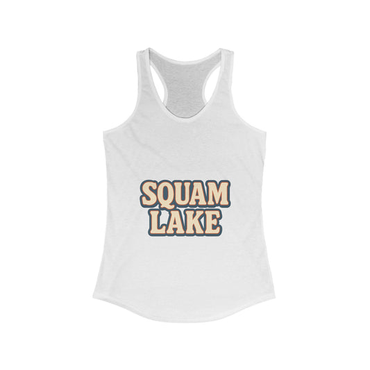 Squam Lake Women's Racerback Tank, Summer Top, Beachwear, Travel Tee, Outdoor Workouts, Casual Fashion