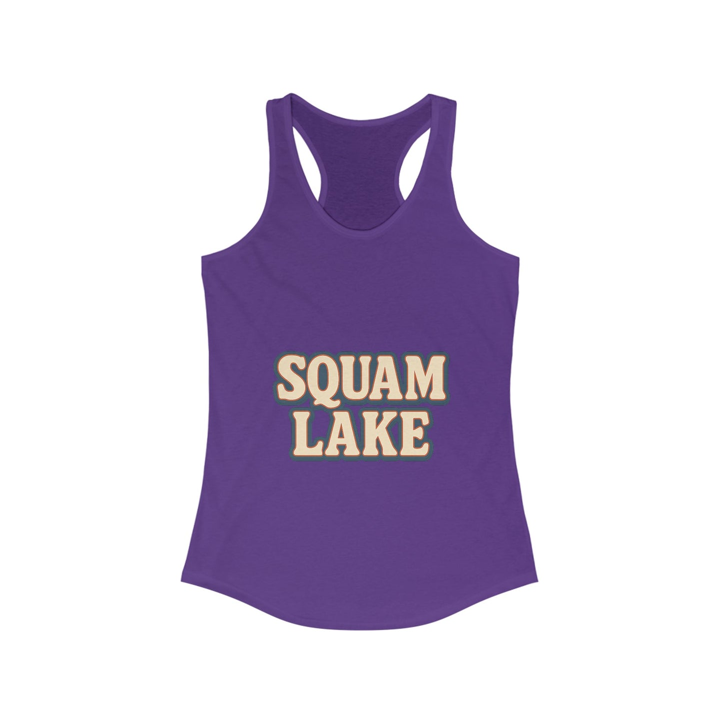 Squam Lake Women's Racerback Tank, Summer Top, Beachwear, Travel Tee, Outdoor Workouts, Casual Fashion