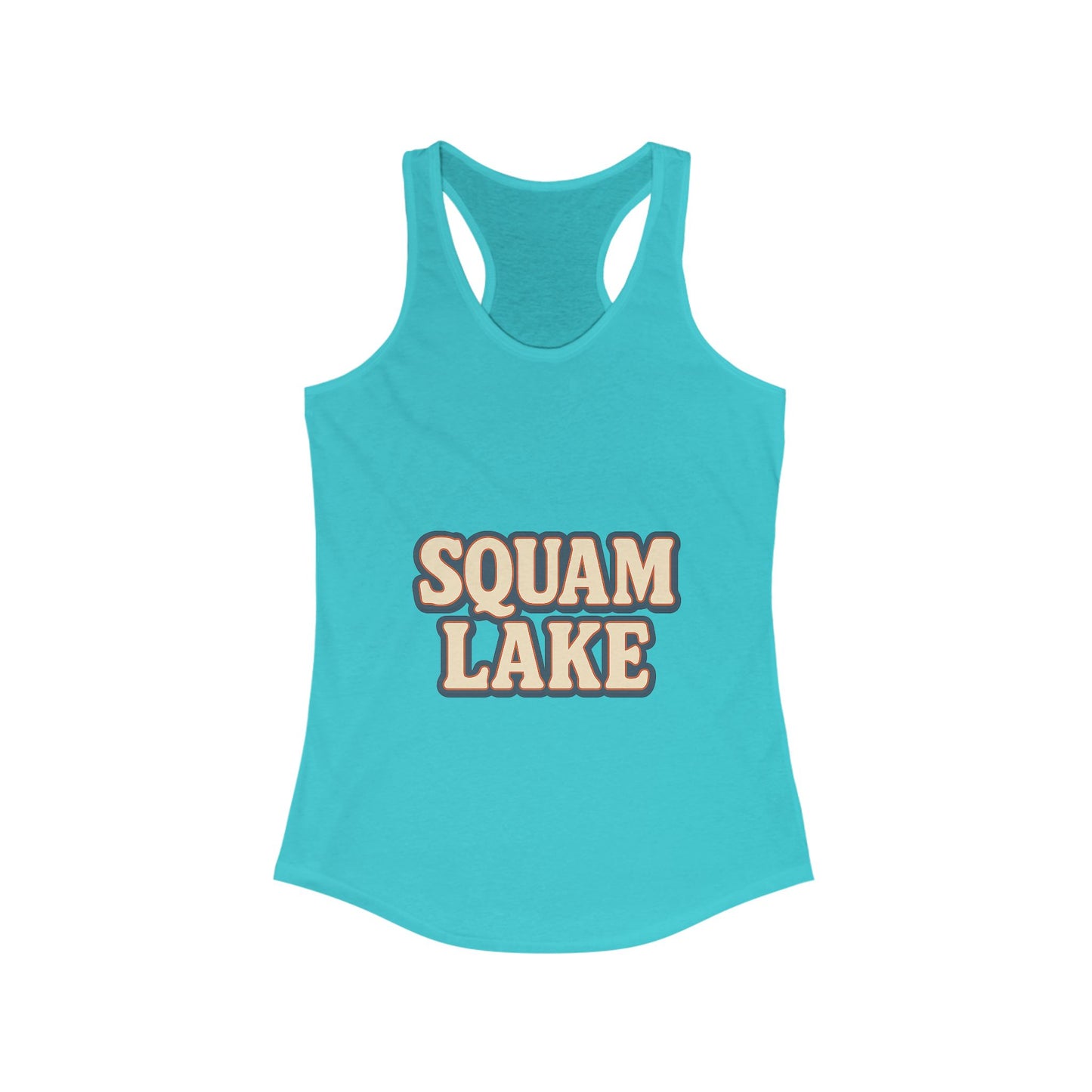 Squam Lake Women's Racerback Tank, Summer Top, Beachwear, Travel Tee, Outdoor Workouts, Casual Fashion