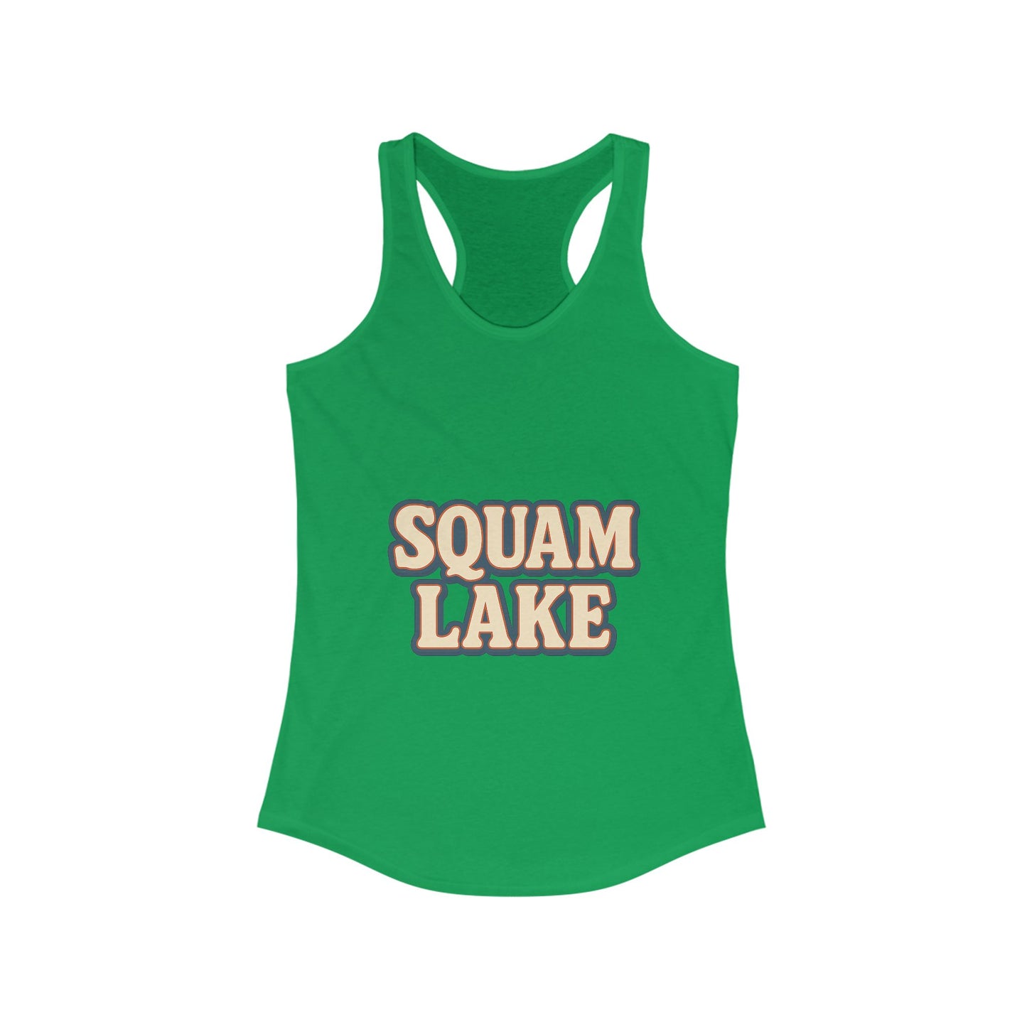 Squam Lake Women's Racerback Tank, Summer Top, Beachwear, Travel Tee, Outdoor Workouts, Casual Fashion