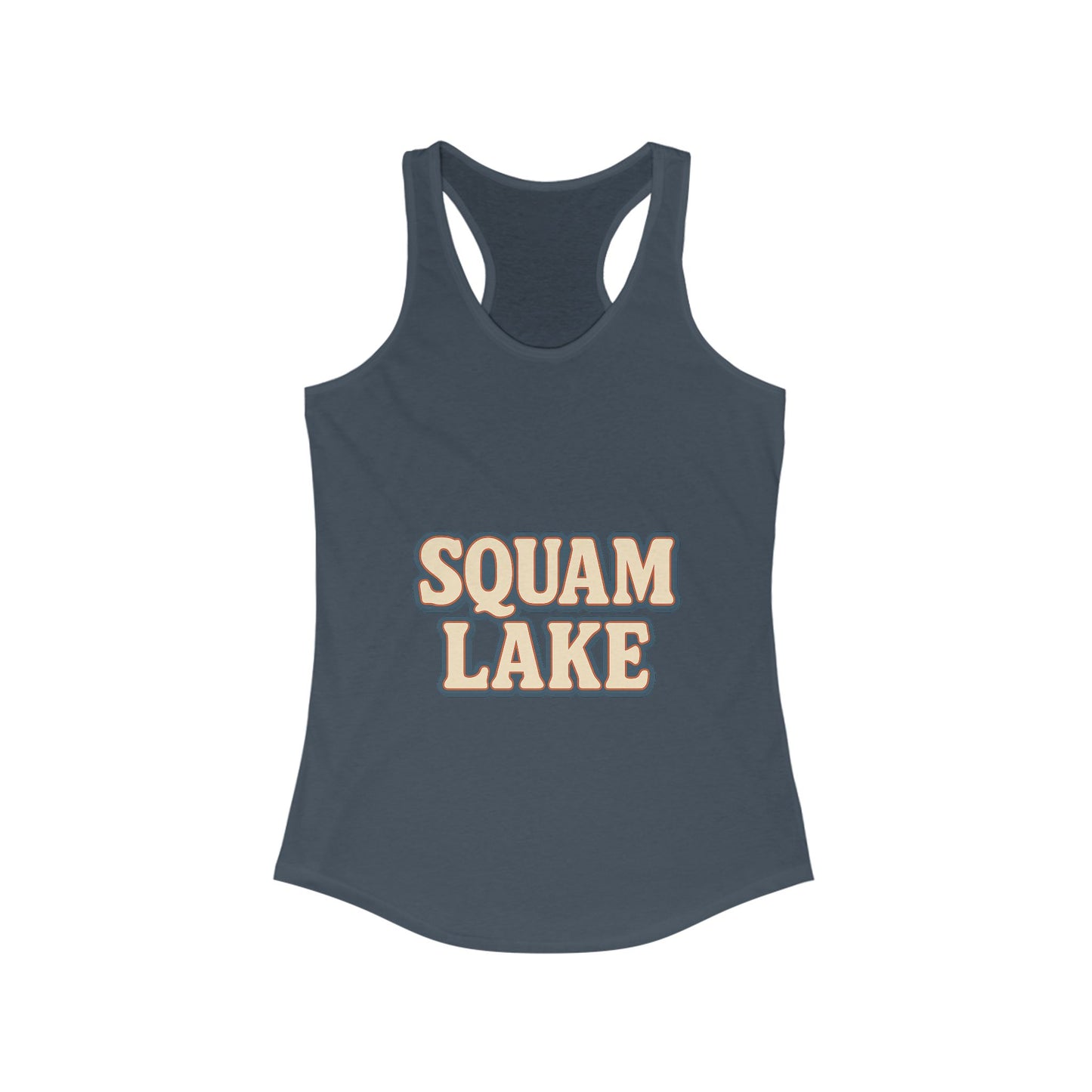 Squam Lake Women's Racerback Tank, Summer Top, Beachwear, Travel Tee, Outdoor Workouts, Casual Fashion