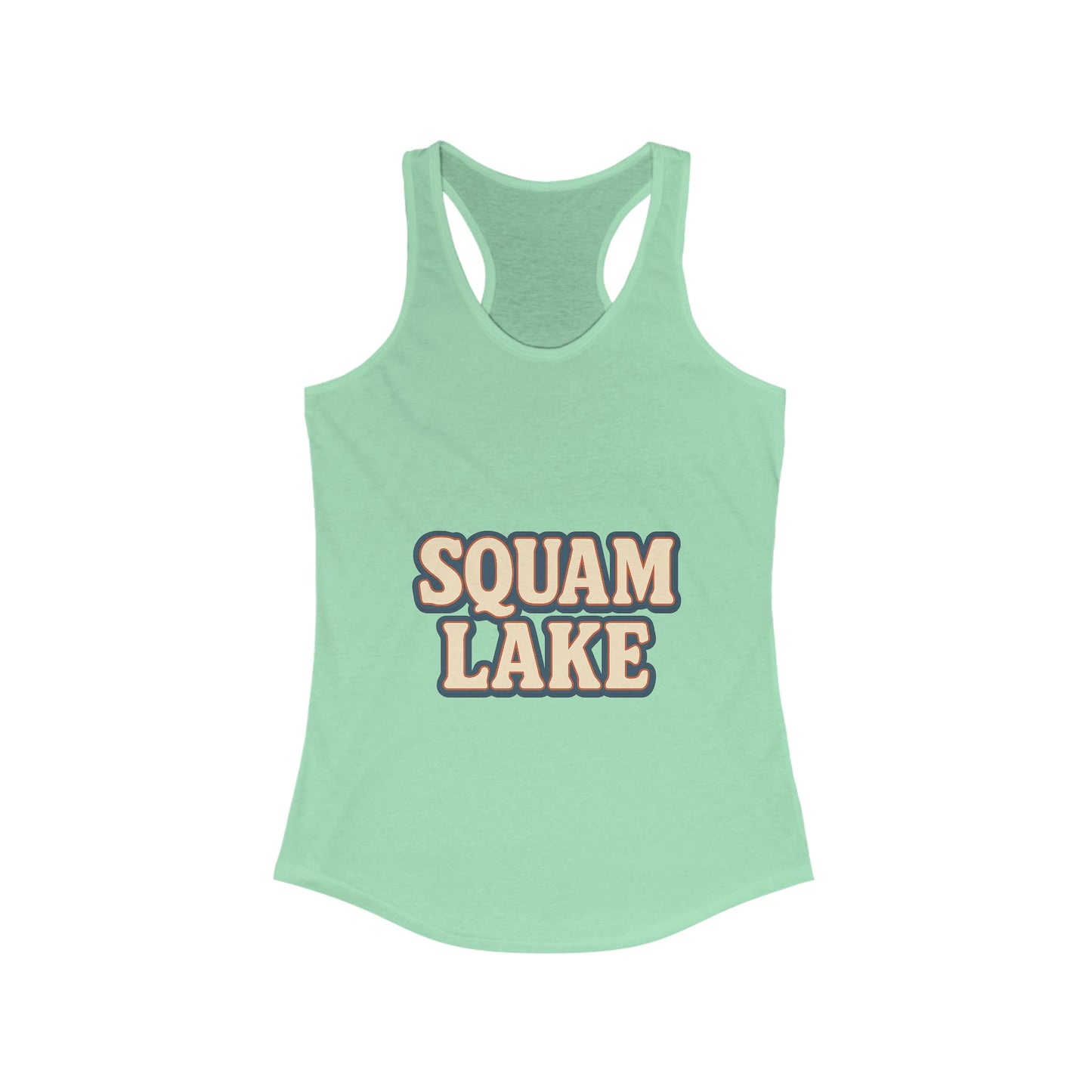 Squam Lake Women's Racerback Tank, Summer Top, Beachwear, Travel Tee, Outdoor Workouts, Casual Fashion