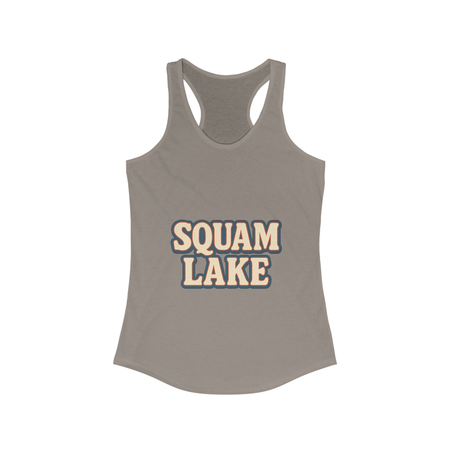 Squam Lake Women's Racerback Tank, Summer Top, Beachwear, Travel Tee, Outdoor Workouts, Casual Fashion