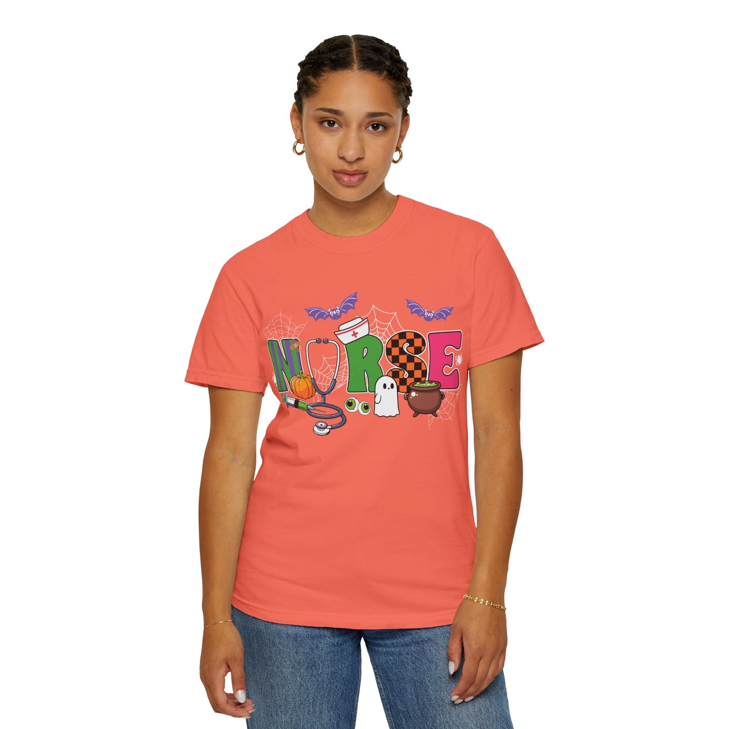 Halloween Nurse T-Shirt, Cute Nurse Shirt, Unisex Halloween Tee, Gift for Nurses, Spooky Nursing Apparel, Funny Healthcare Shirt