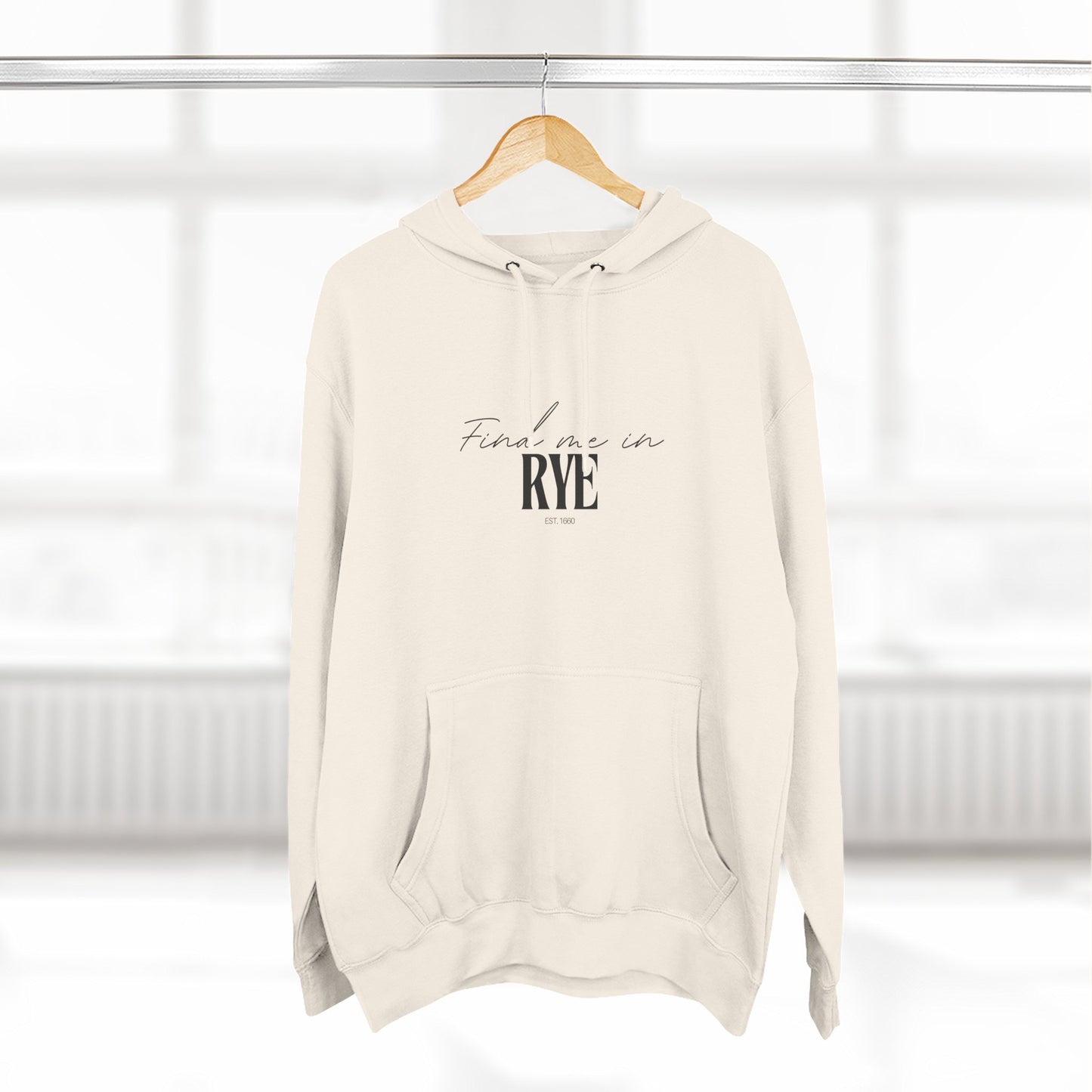 Rye Stylish Three-Panel Fleece Hoodie for Everyday Comfort, Personalized Gift, Casual Wear, Unisex Hoodie, Cozy Fashion