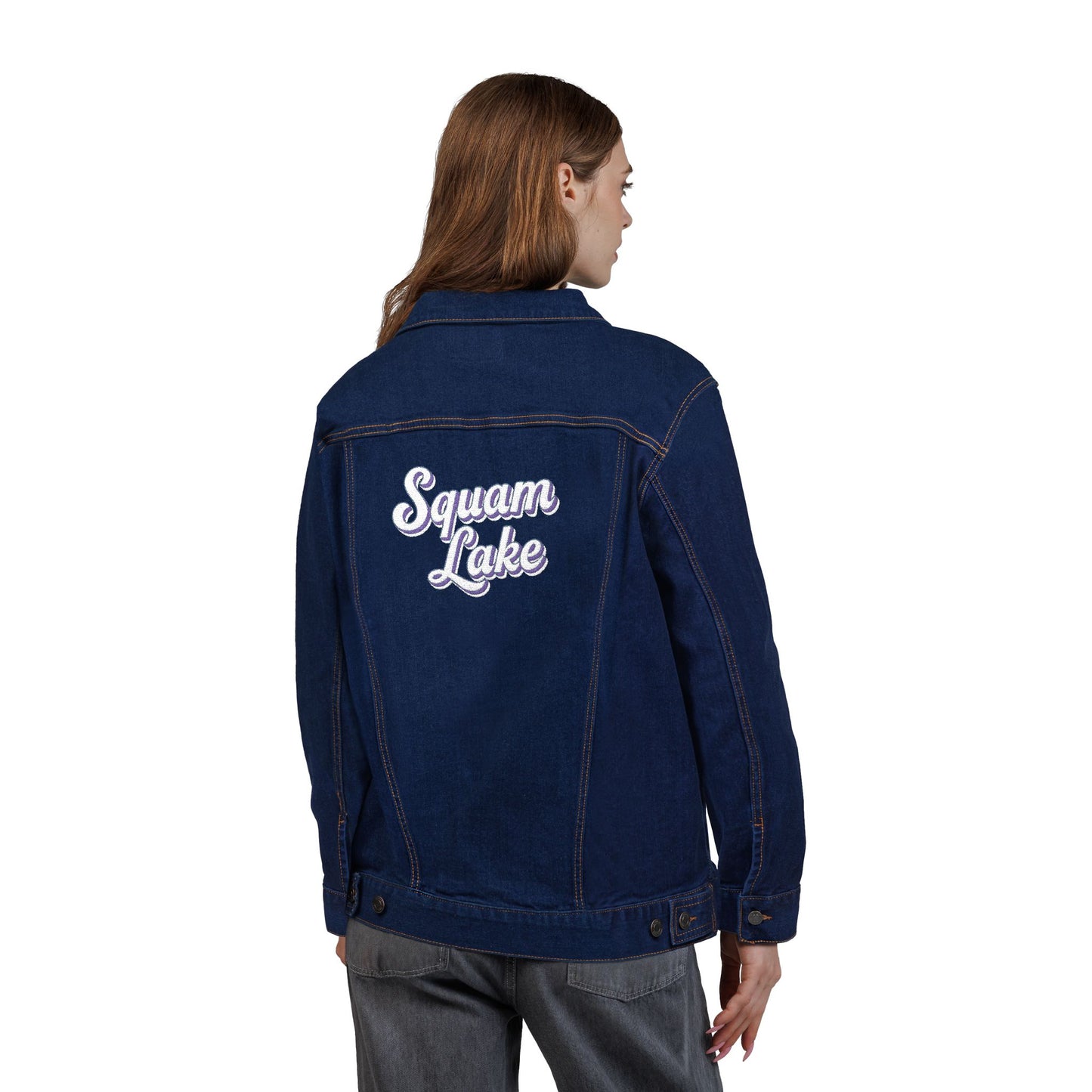 Unisex Embroidered Denim Jacket - Trendy Fall Fashion, Casual Layering, Everyday Wear, Stylish Gift, Unique Statement Piece