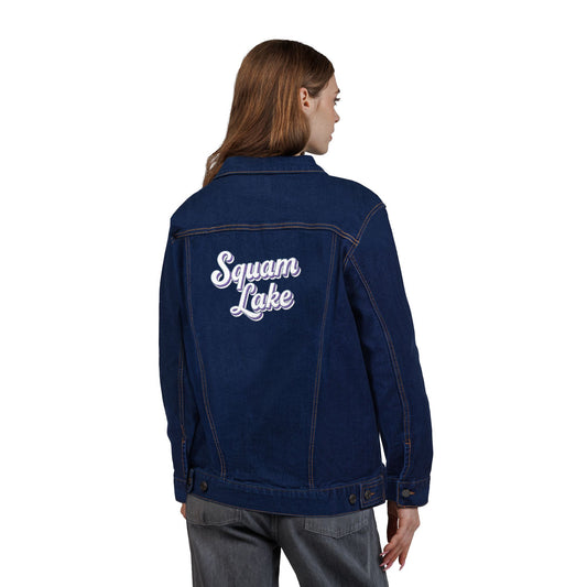 Unisex Embroidered Denim Jacket - Trendy Fall Fashion, Casual Layering, Everyday Wear, Stylish Gift, Unique Statement Piece