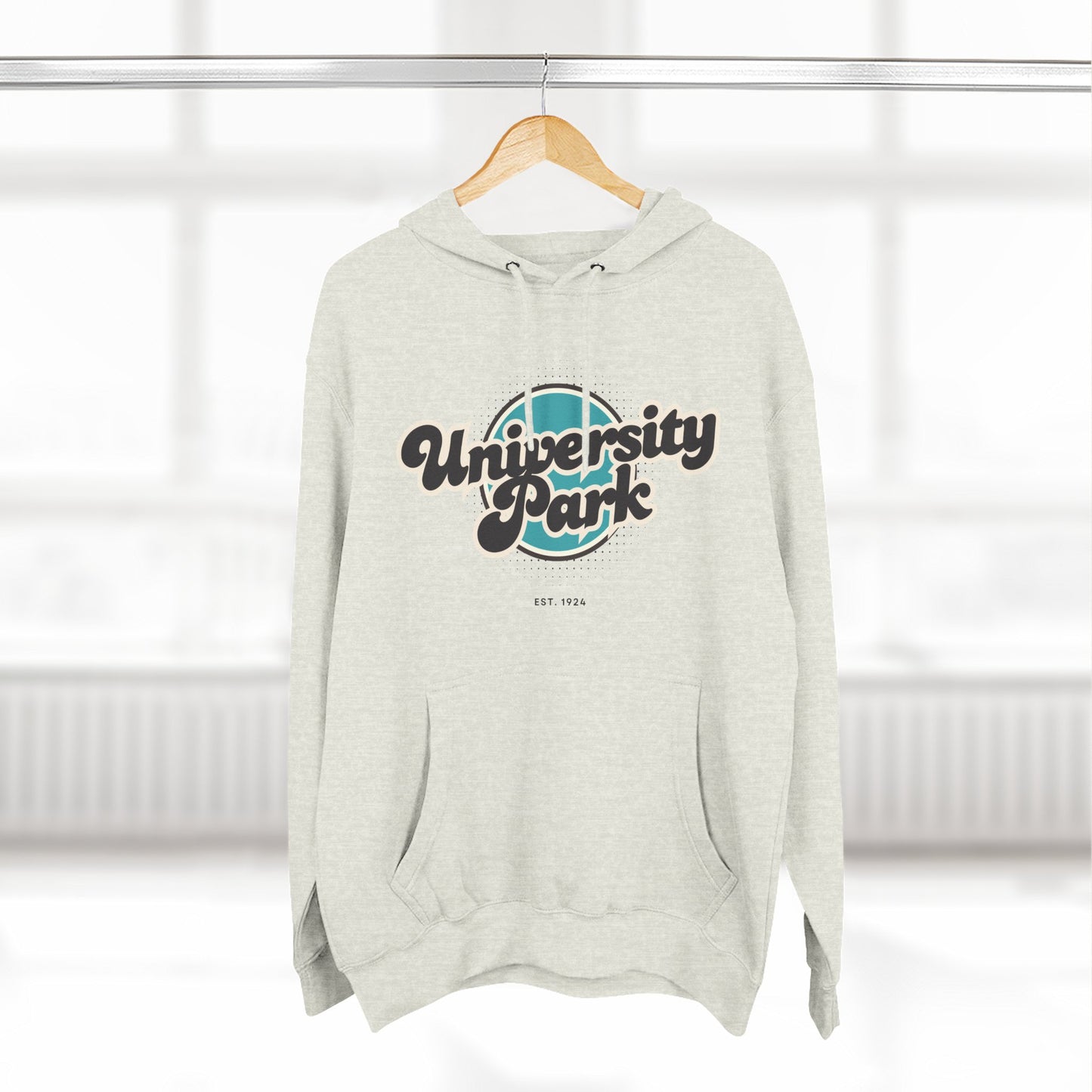 University Park Retro Vibe Hoodie for Casual Days, Streetwear, Unisex Gift, Cozy Layering Apparel