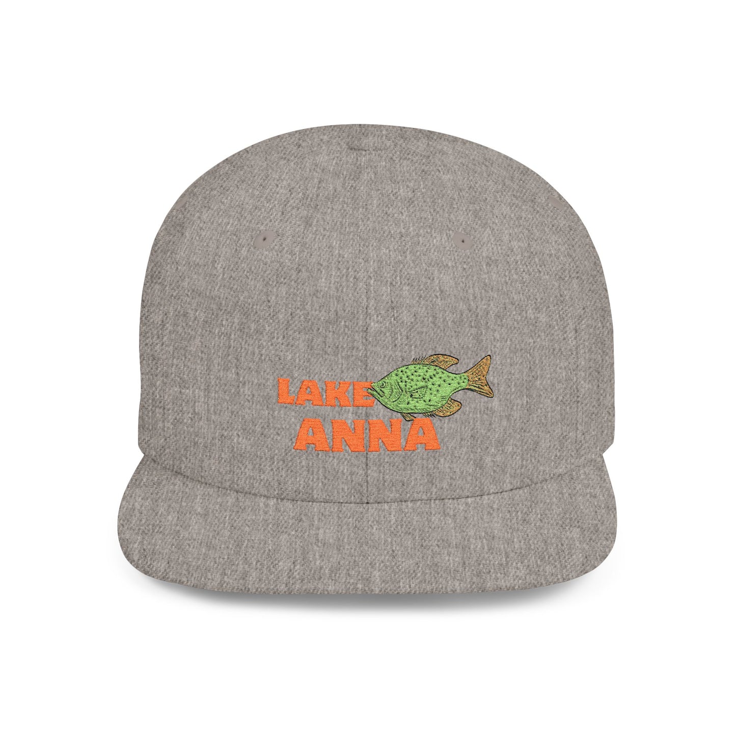 Lake Anna Fish Flat Bill Snapback Hat, Fishing Cap, Outdoor Gear, Lake House Gift, Summer Accessories, Stylish Headwear