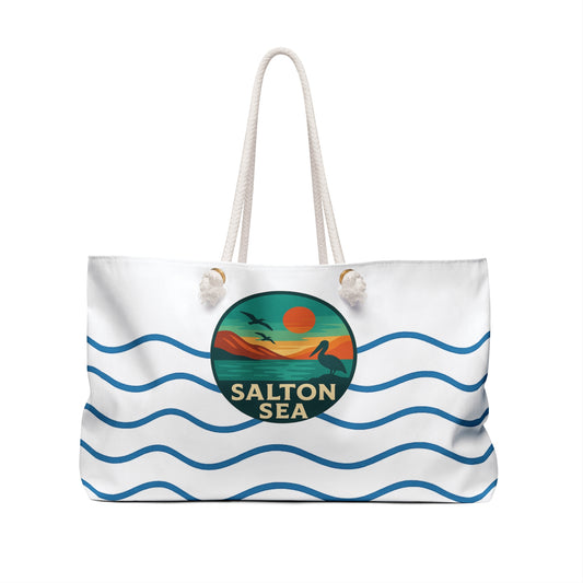 Salton Sea Weekender Bag White