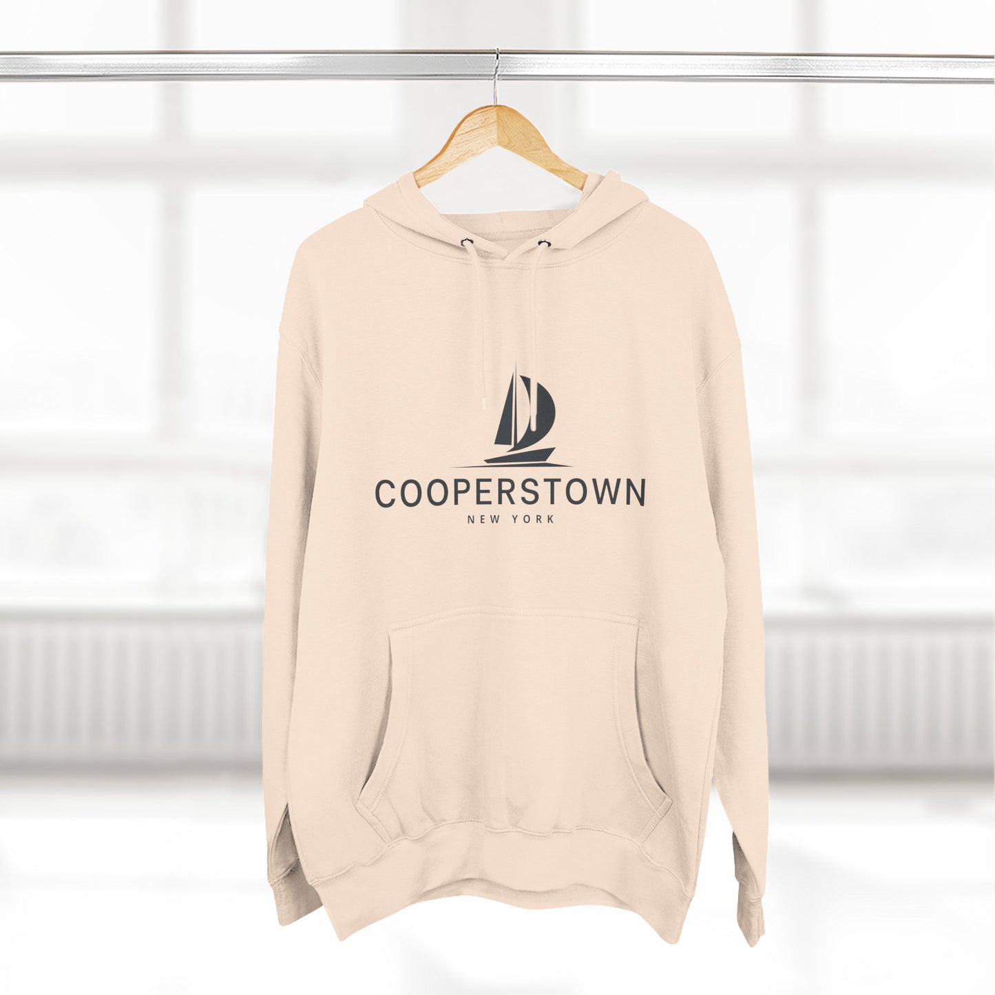 Cooperstown Inspired Fleece Hoodie, Casual Wear, Relaxation, Gift for Autumn Lovers, Travel Essential