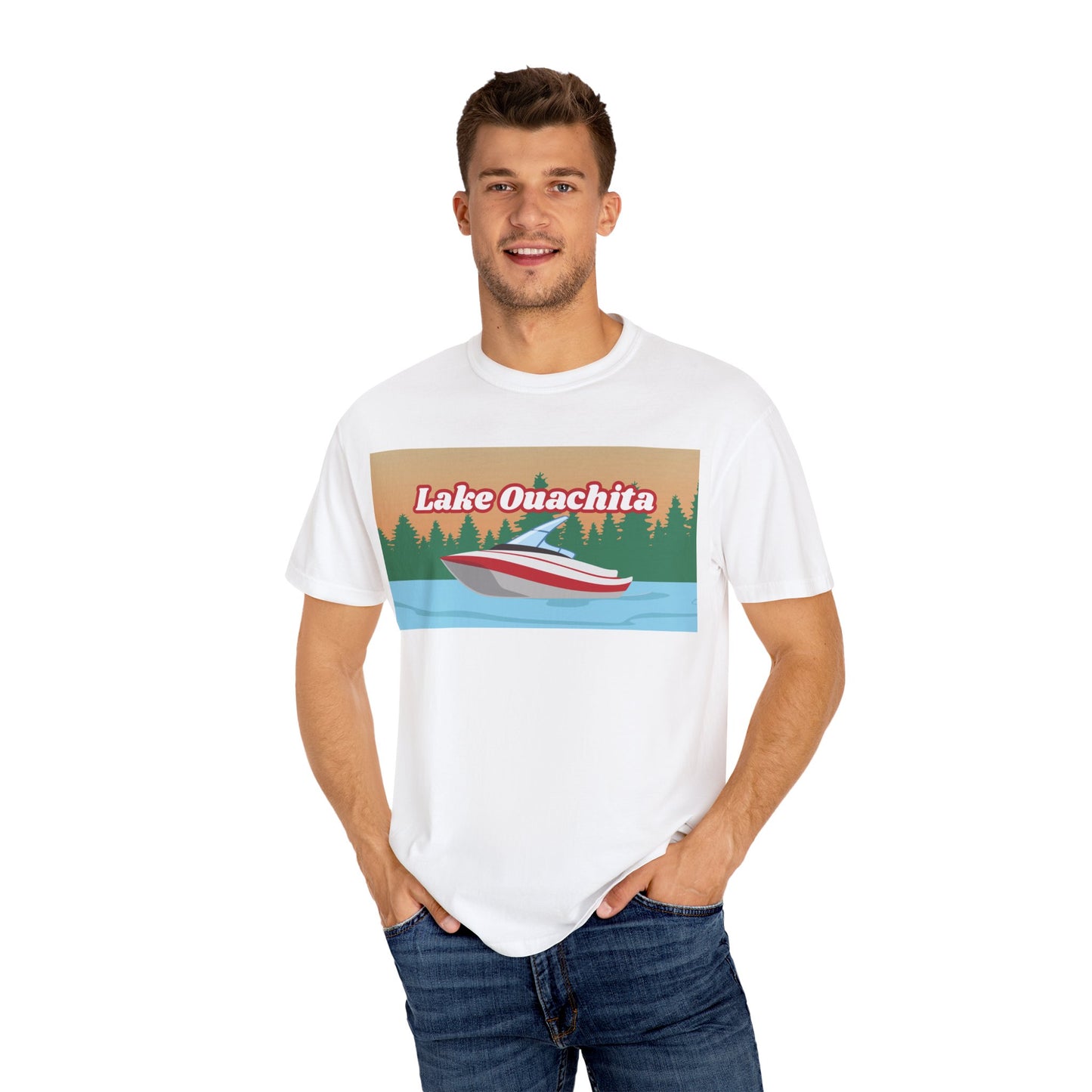Lake Ouachita Relaxed Unisex T-Shirt, Summer Vibes Tee, Outdoor Adventure Shirt, Lake Life Apparel, Gift for Nature Lovers, Vacation Wear