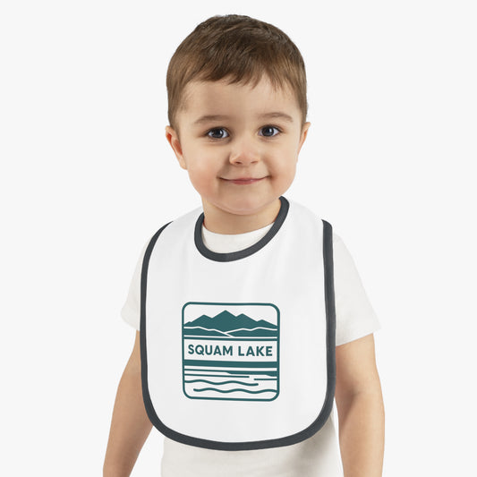 Squam Lake Baby Contrast Trim Jersey Bib
