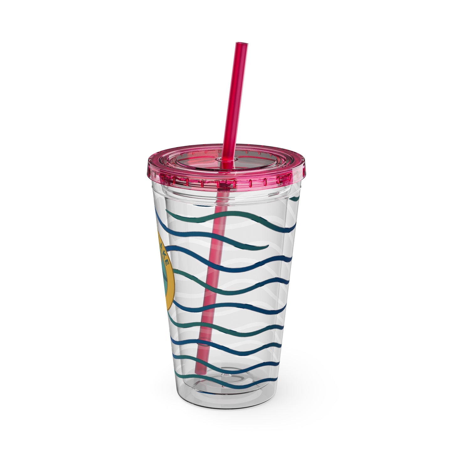Sunsplash Tumbler, 16oz Clear Drink Cup for Outdoor Adventures, Customizable Travel Mug, Perfect for Summer Fun, Eco-Friendly Beverage [...]