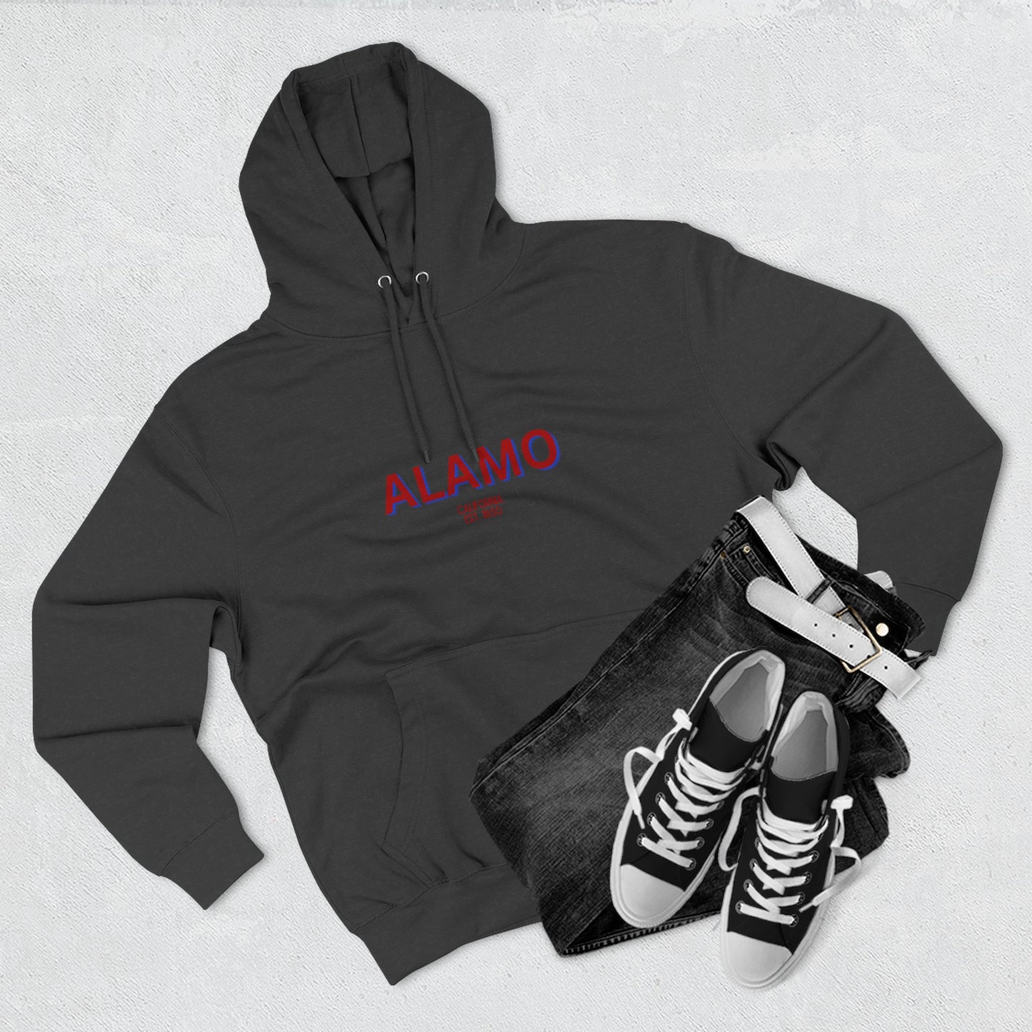 Alamo Fleece Hoodie, Casual Sweatshirt, Cozy Layering Piece, Perfect Gift for All Occasions, Stylish Streetwear
