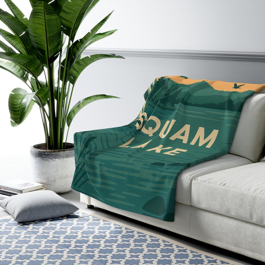Squam Lake Sherpa Fleece Blanket