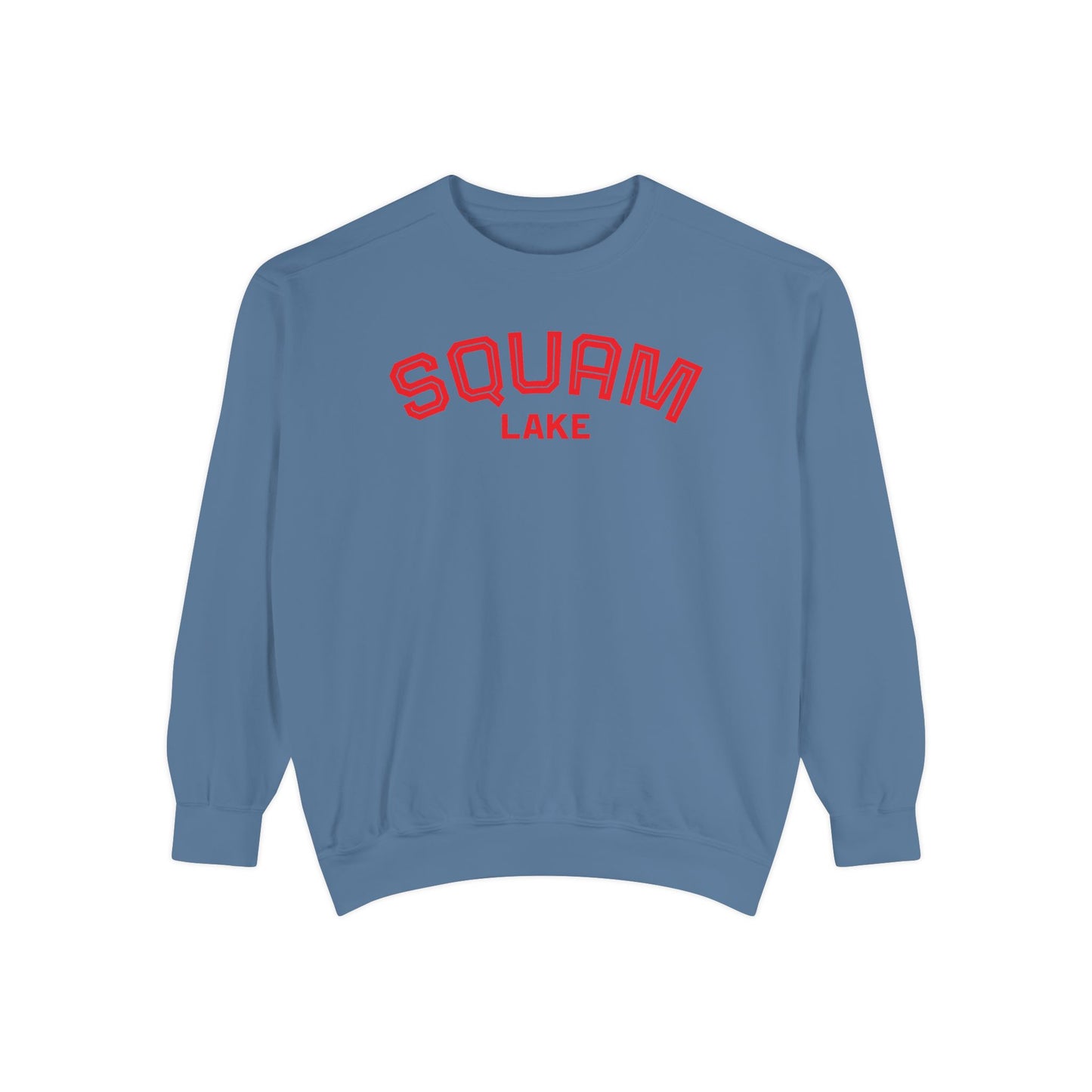 Squam Lake Unisex Garment-Dyed Sweatshirt, Cozy Casual Wear, Perfect for Lakeside Gatherings, Great for Fall, Gift for Nature Lovers