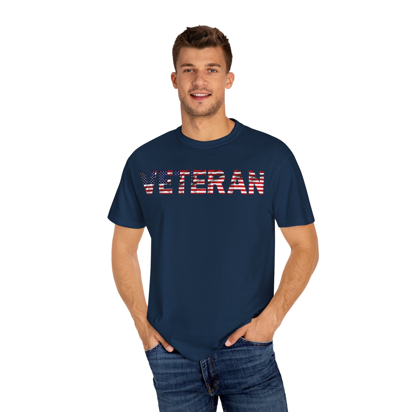 Veteran Pride Garment-Dyed T-Shirt for Unisex, Casual Wear, Memorial Day, Veteran's Day, Patriotic Apparel, Gift for Veterans