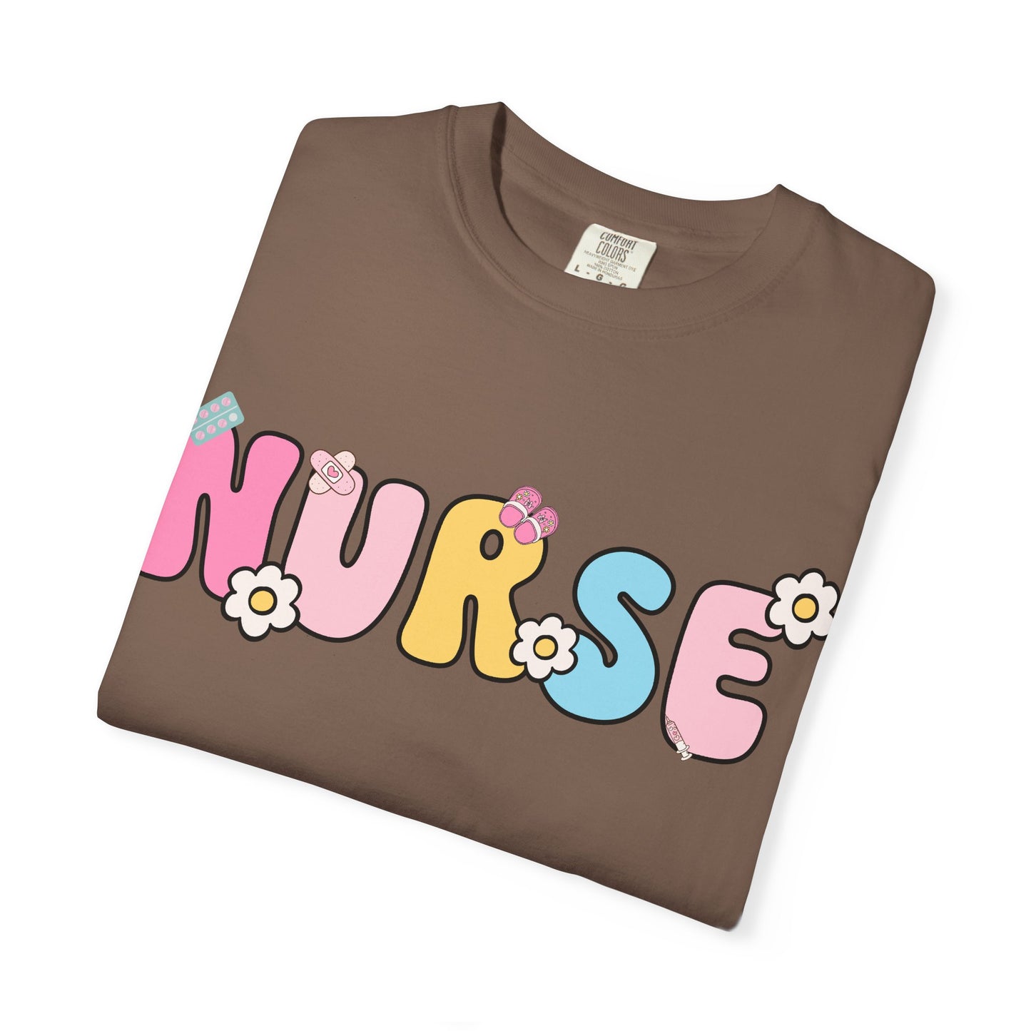 Playful Nurse T-Shirt - Fun Gift for Healthcare Workers, Floral Design, Birthday Present, Nurse Appreciation Week, Casual Wear